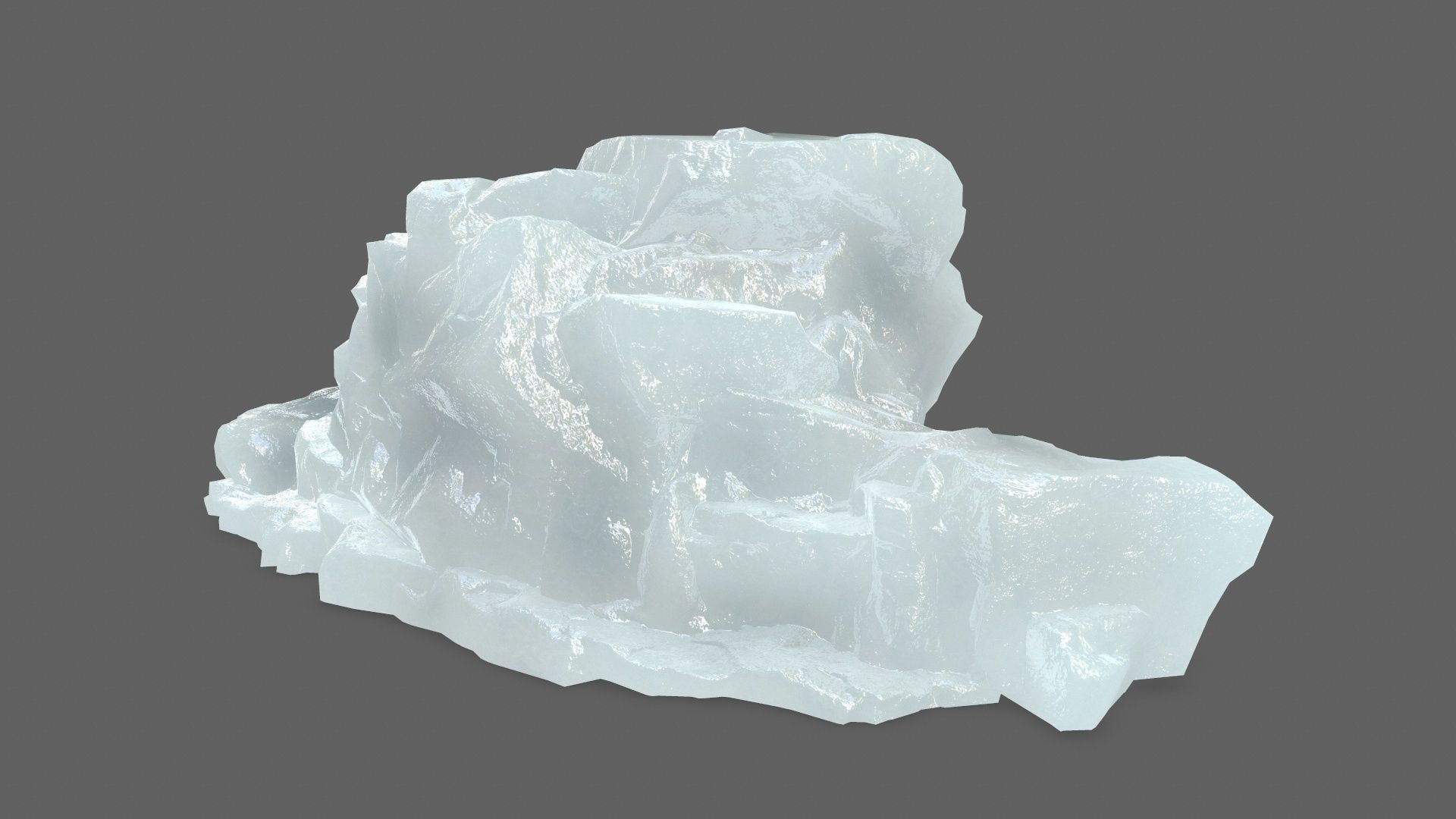 ice set rock Low-poly 3D model_23