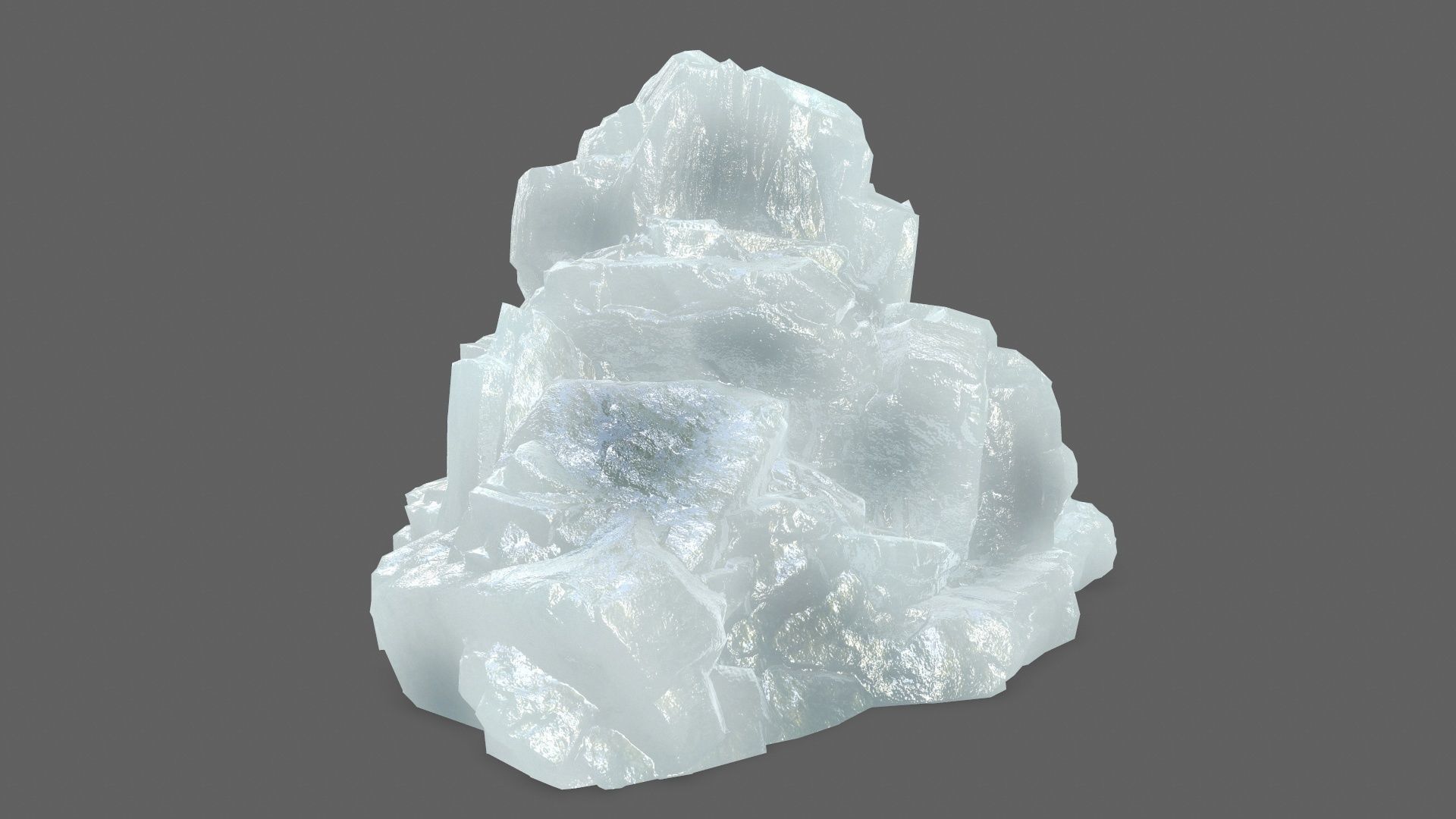 ice set rock Low-poly 3D model_18