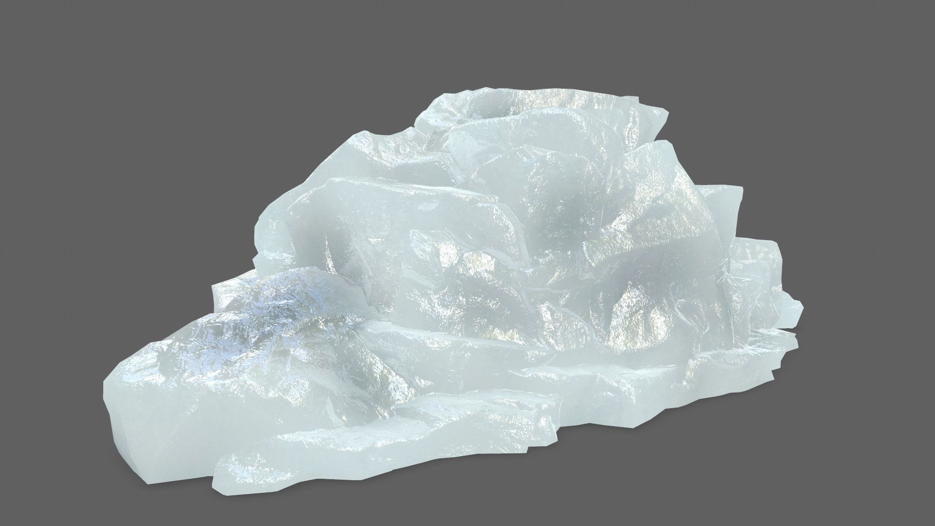 ice set rock Low-poly 3D model_17