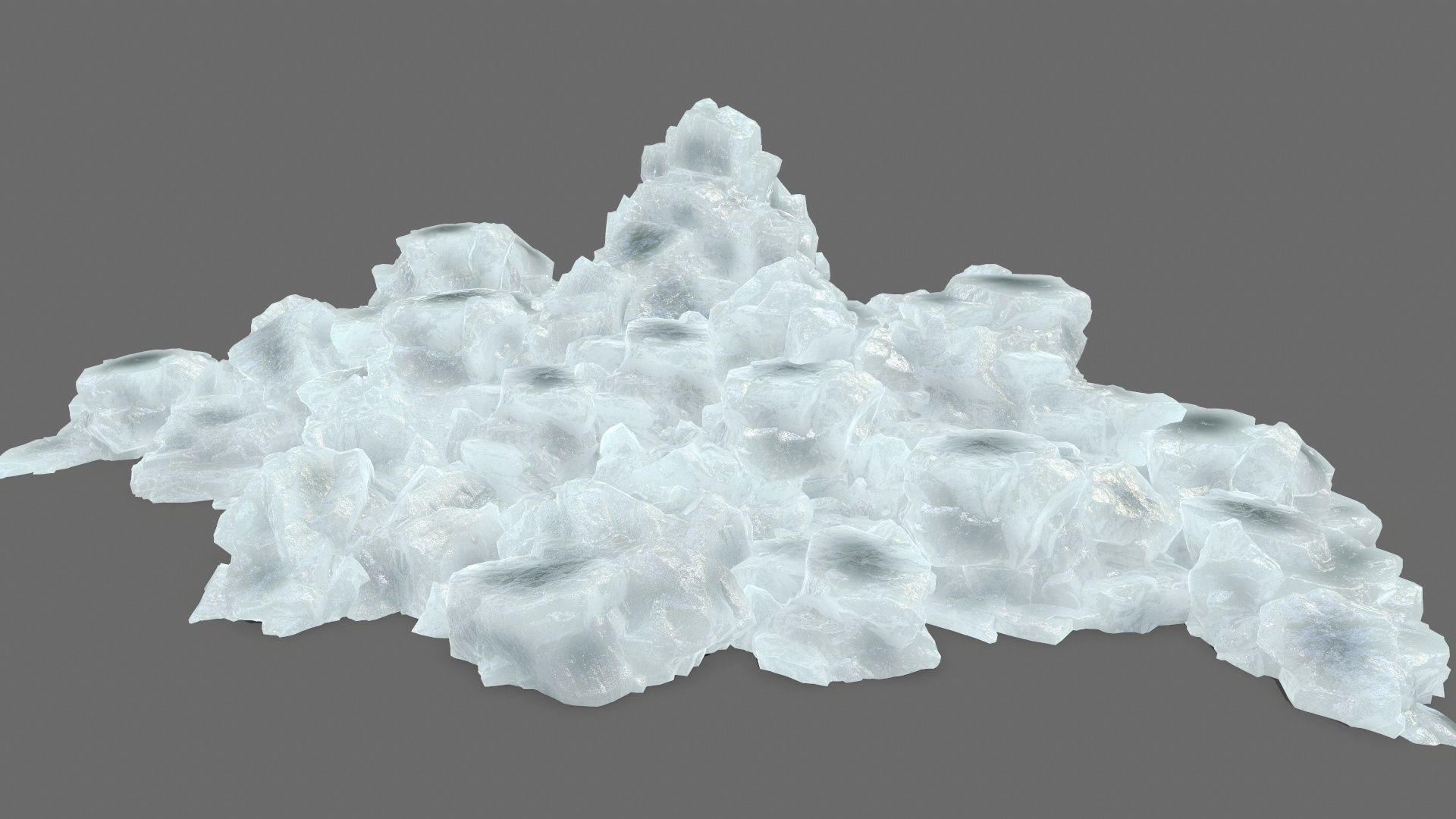 ice set rock Low-poly 3D model_1