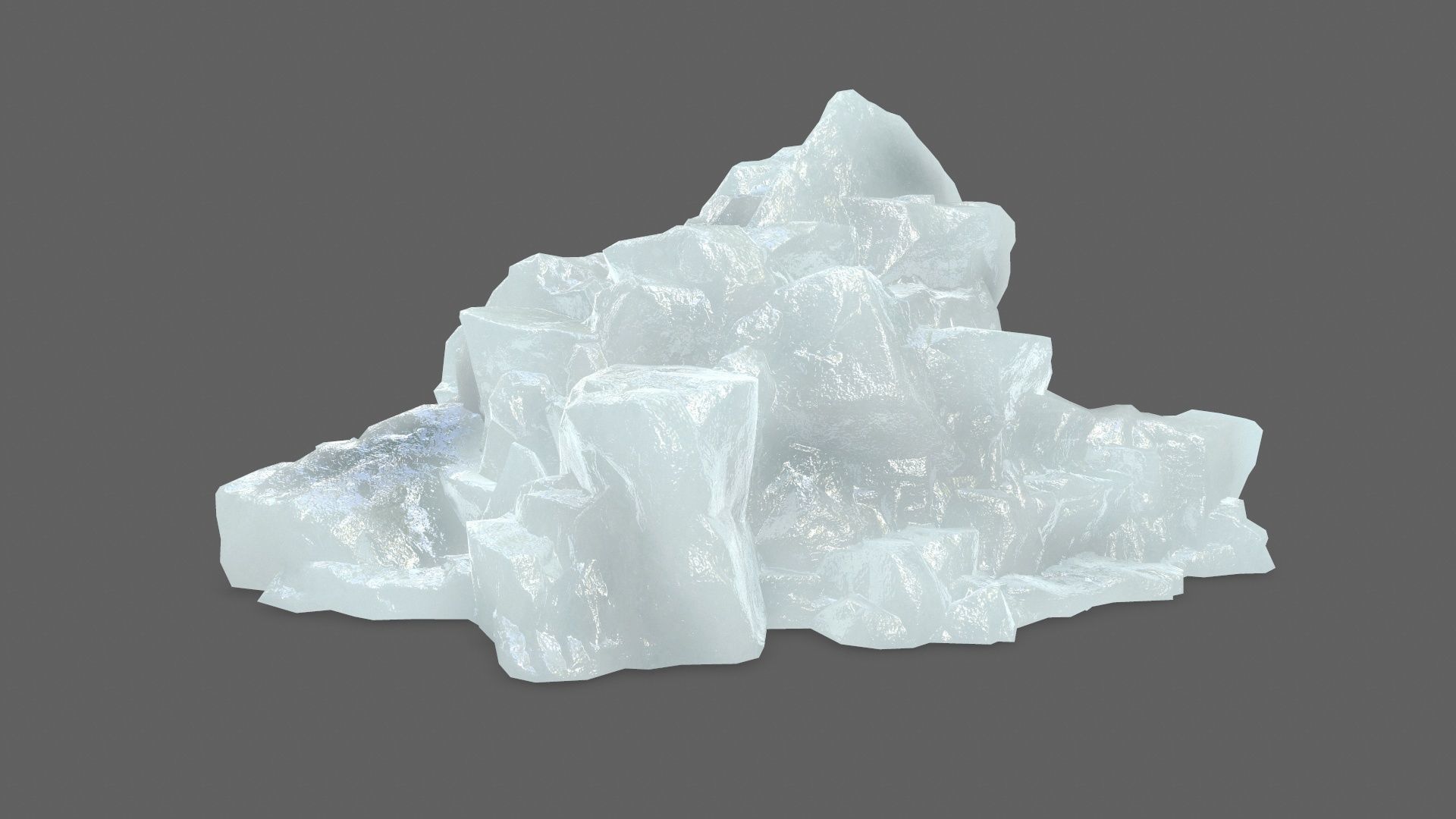 ice set rock Low-poly 3D model_11