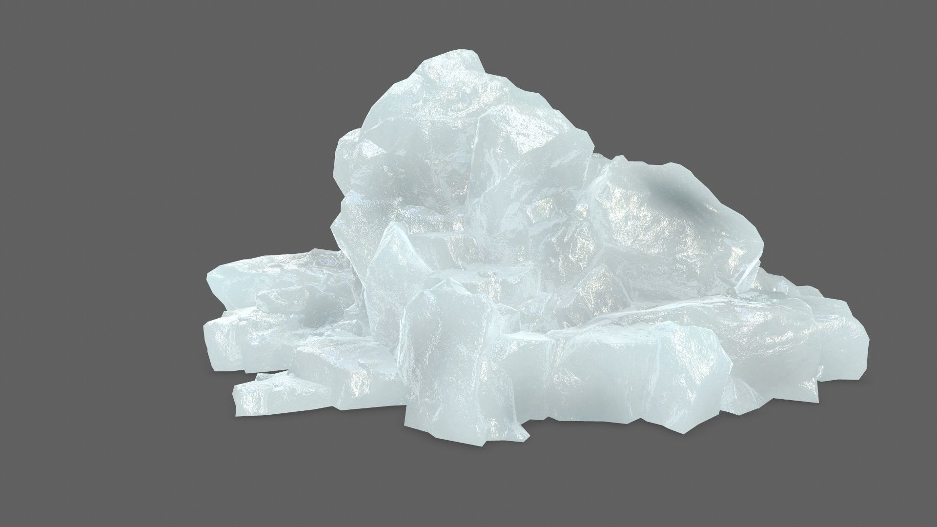 ice set rock Low-poly 3D model_22