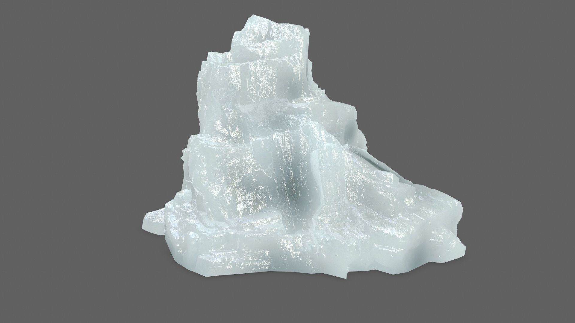 ice set rock Low-poly 3D model_10
