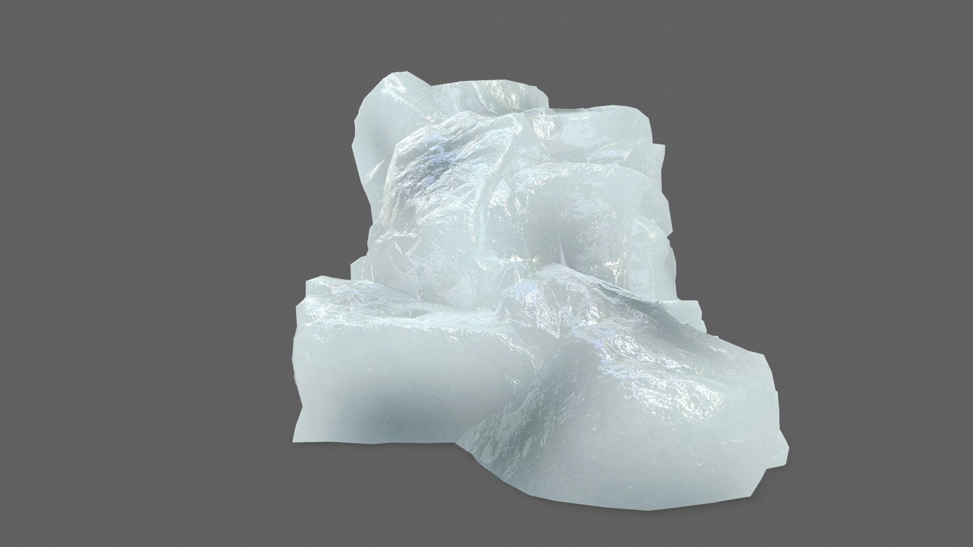 ice set rock Low-poly 3D model_9