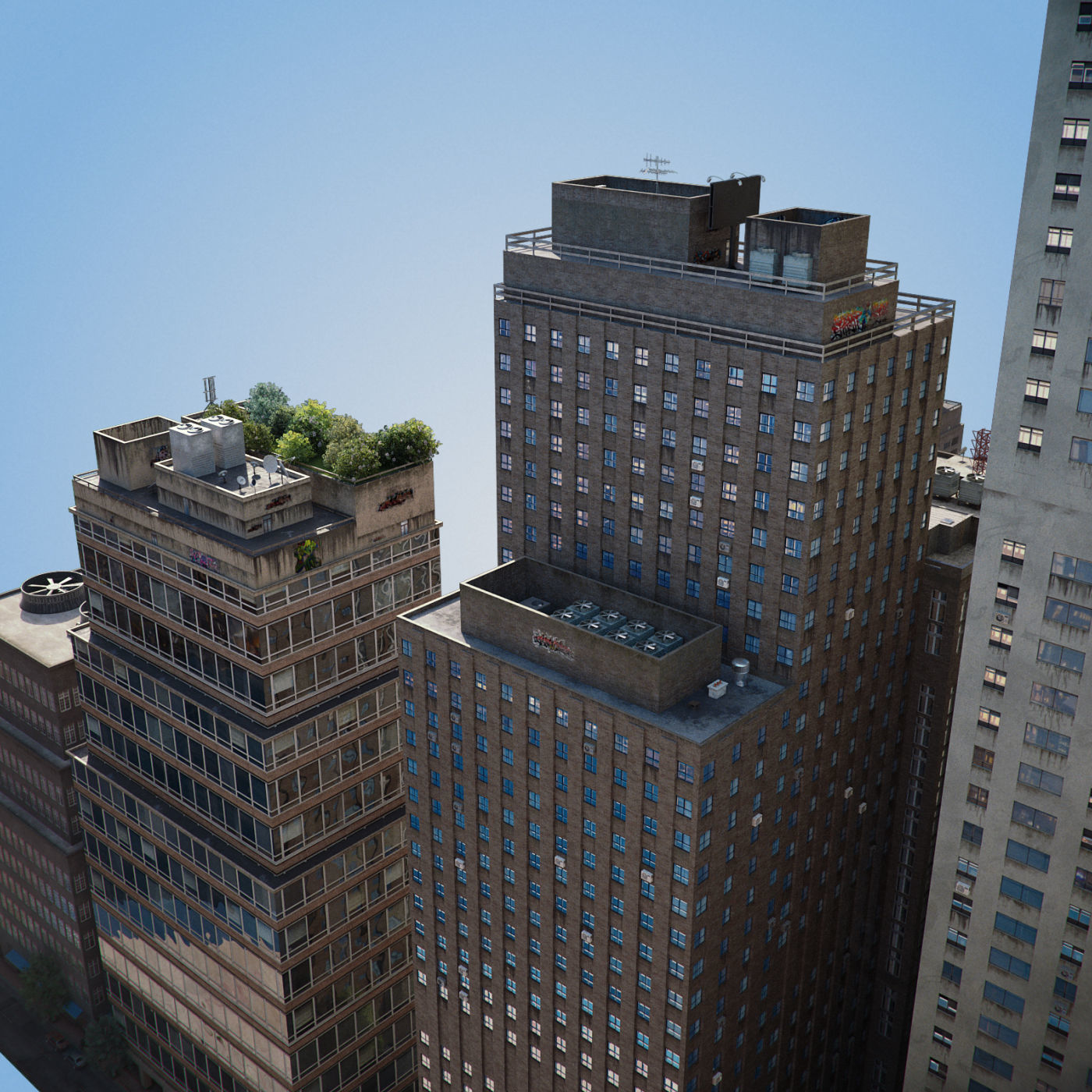 Realistic City District H30-A8 3D model_11