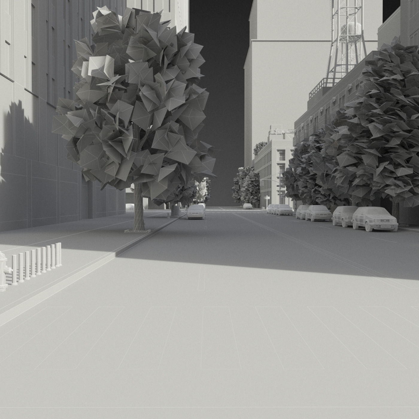 Realistic City District H30-A8 3D model_19