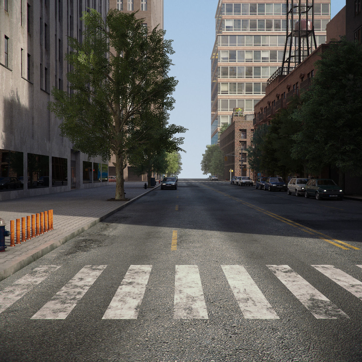 Realistic City District H30-A8 3D model_4