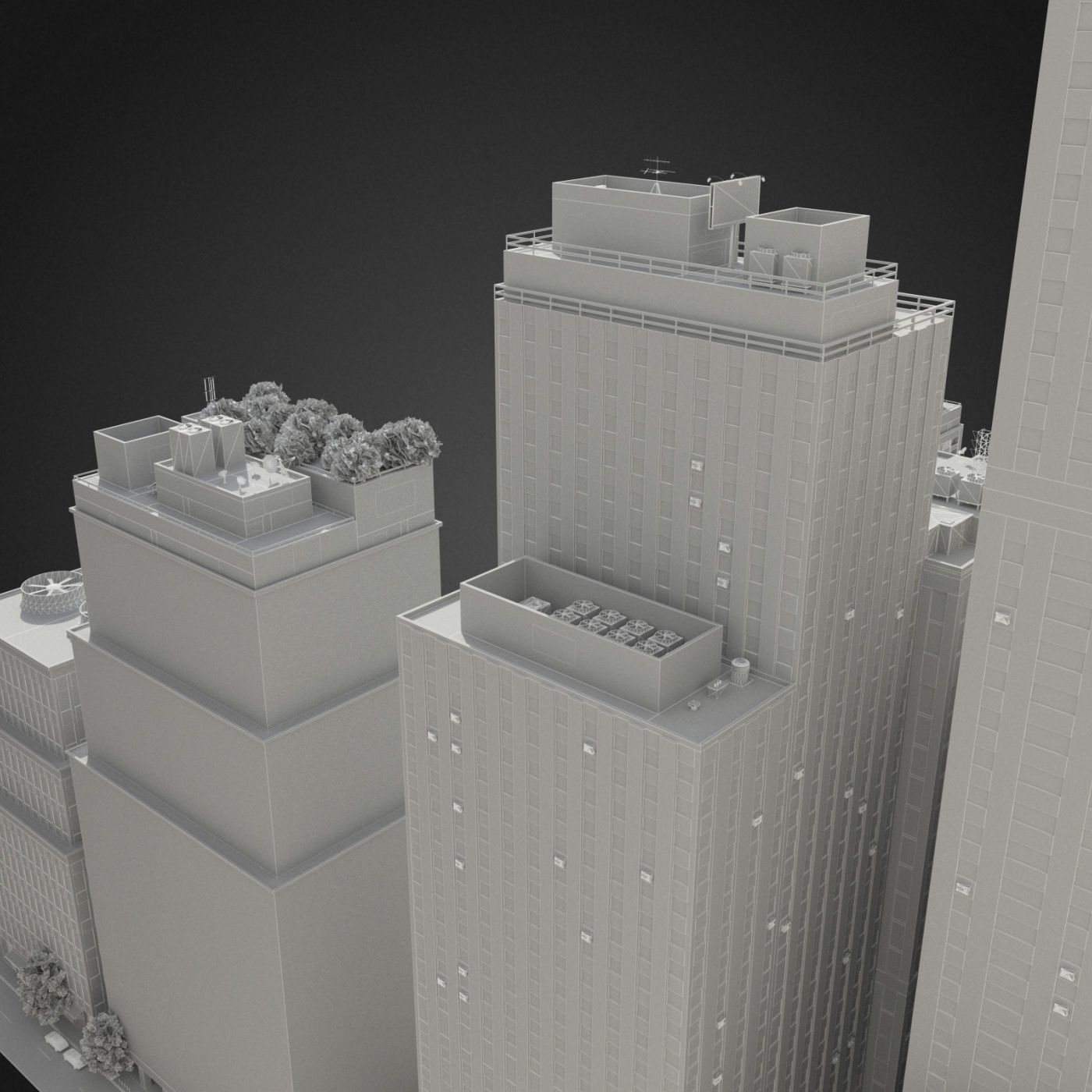 Realistic City District H30-A8 3D model_20