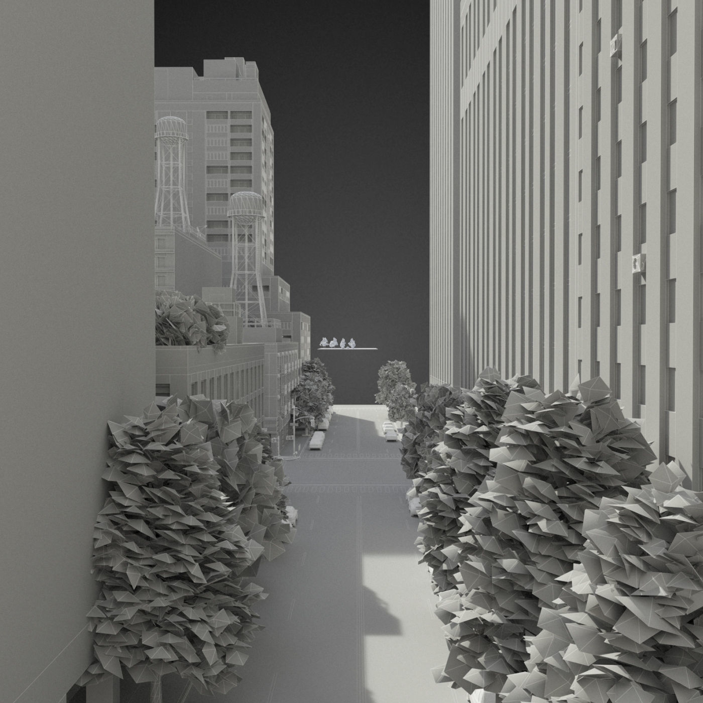 Realistic City District H30-A8 3D model_18