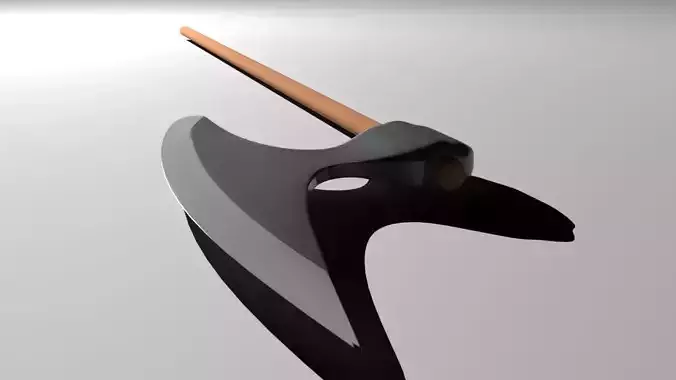 Medieval war axe Free low-poly 3D model