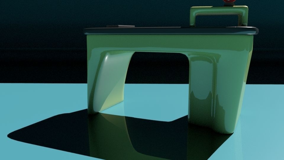 Cartoon table 3D model_6