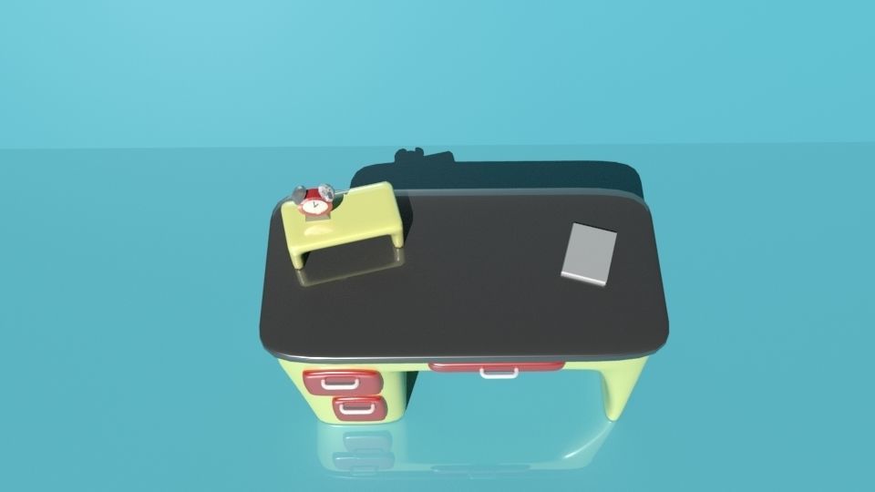 Cartoon table 3D model_1