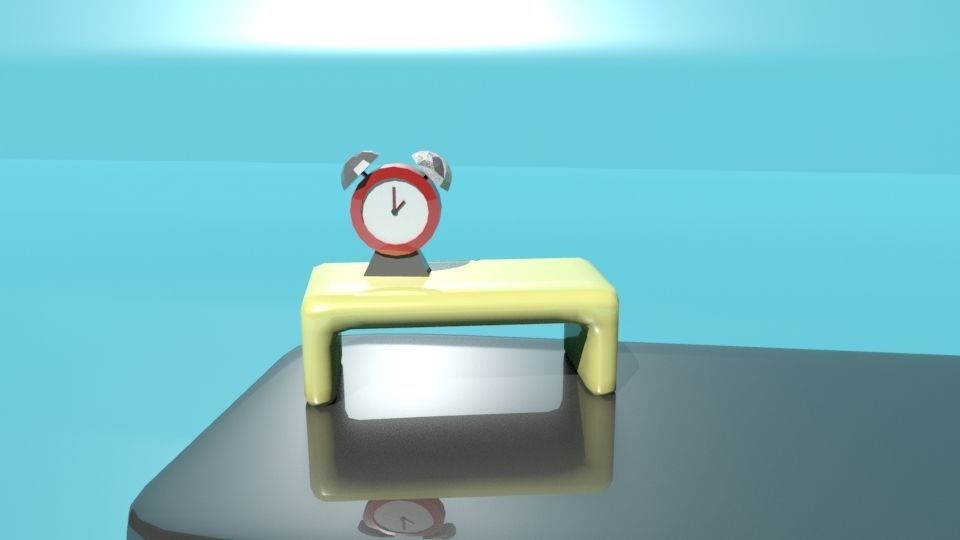 Cartoon table 3D model_4