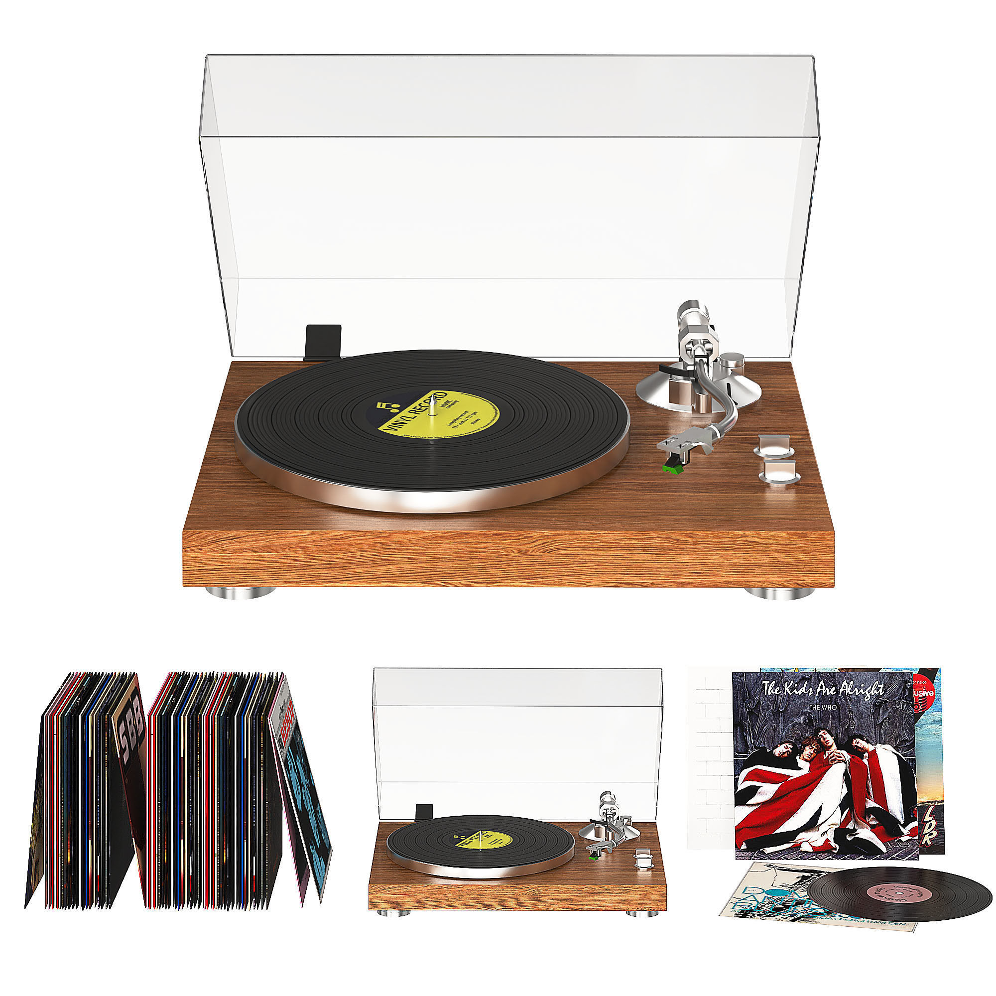 Music Gramophone 3D model_4