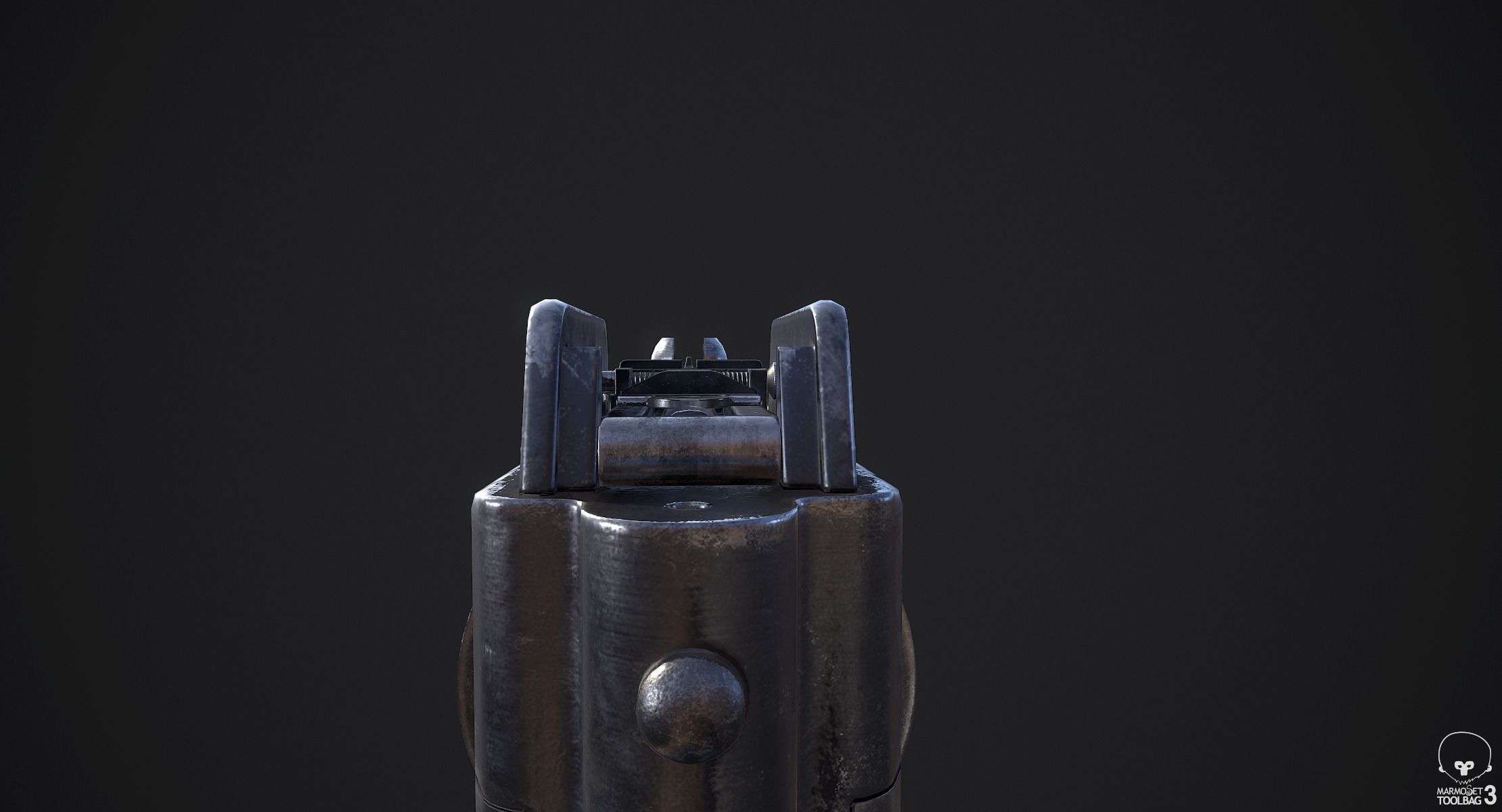 Thompson M1928A1 Submachine Gun Low-poly 3D model_6