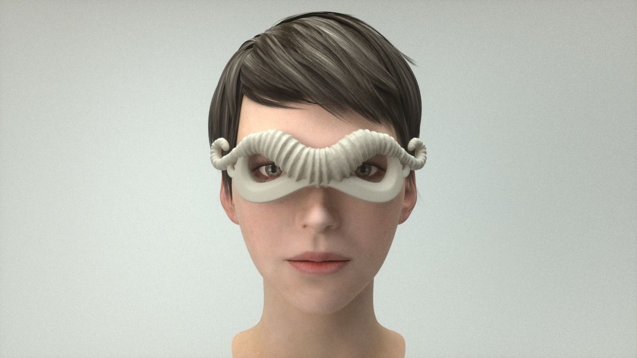 Carnival Mask - Tup Horn 3D print model_2