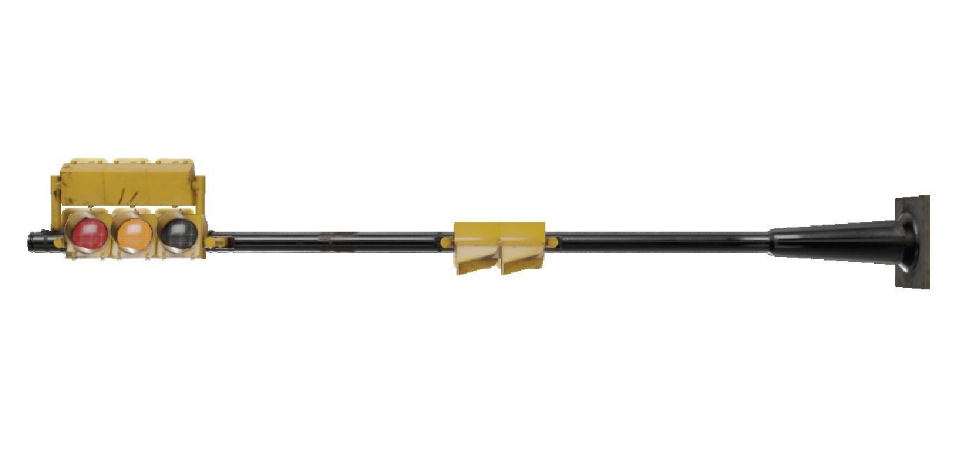 PBR Traffic Light Low-poly 3D model_3