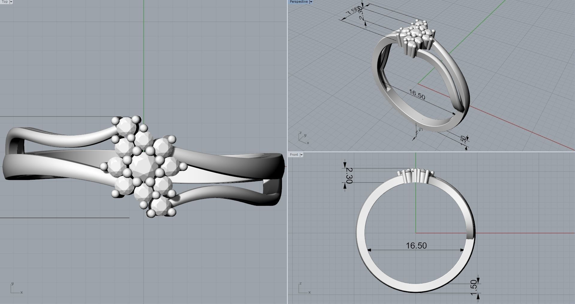CAITYA DIAMOND RING 3D print model_6