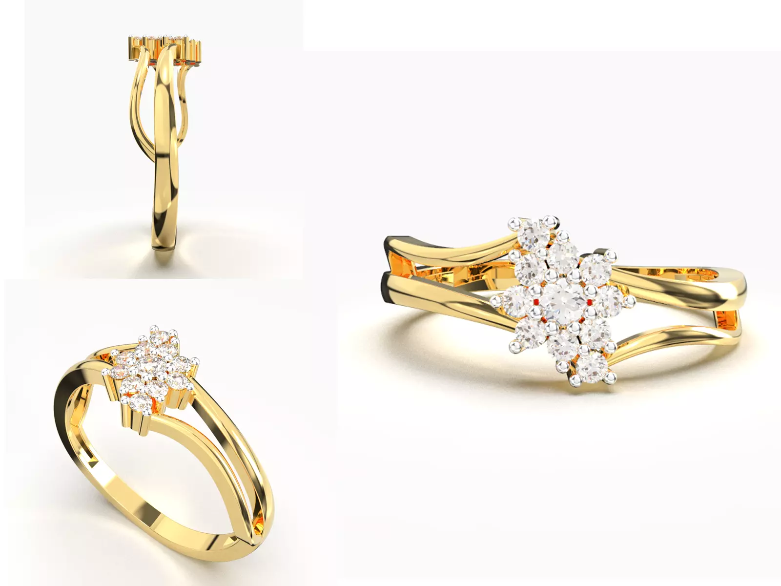 CAITYA DIAMOND RING 3D print model_0