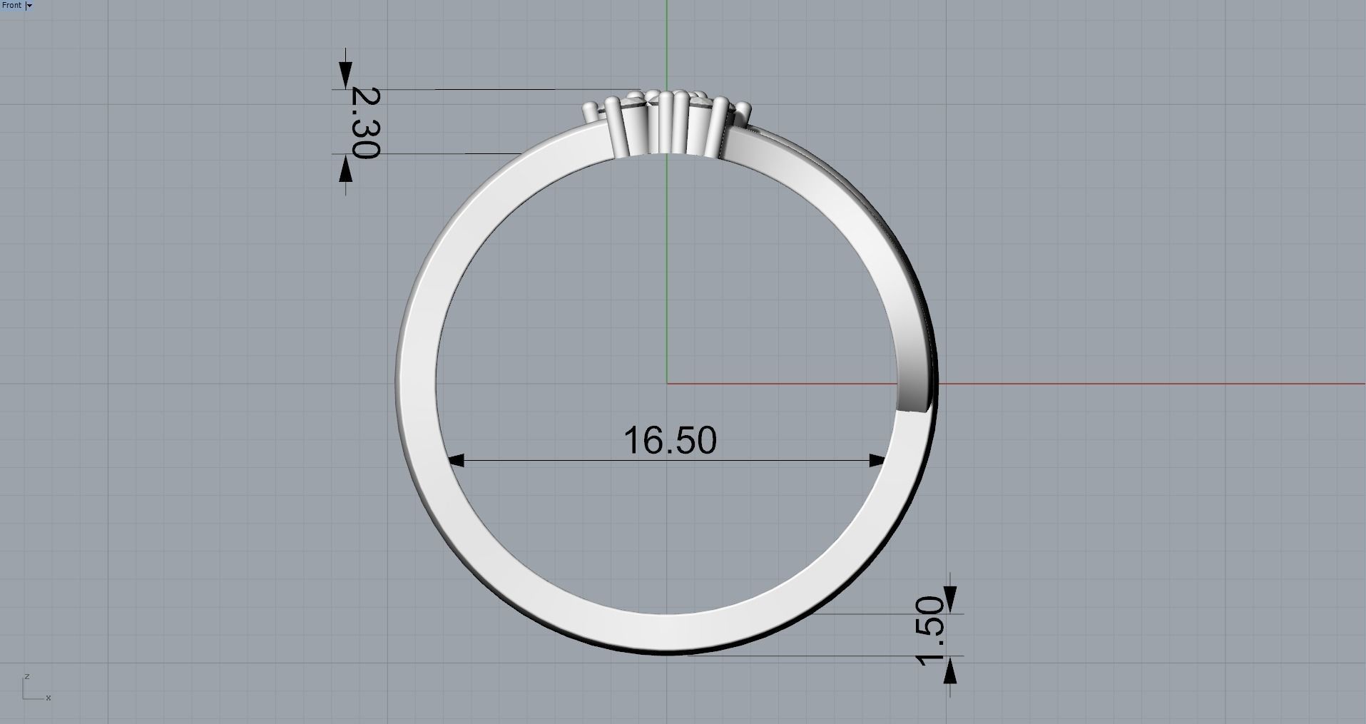 CAITYA DIAMOND RING 3D print model_8