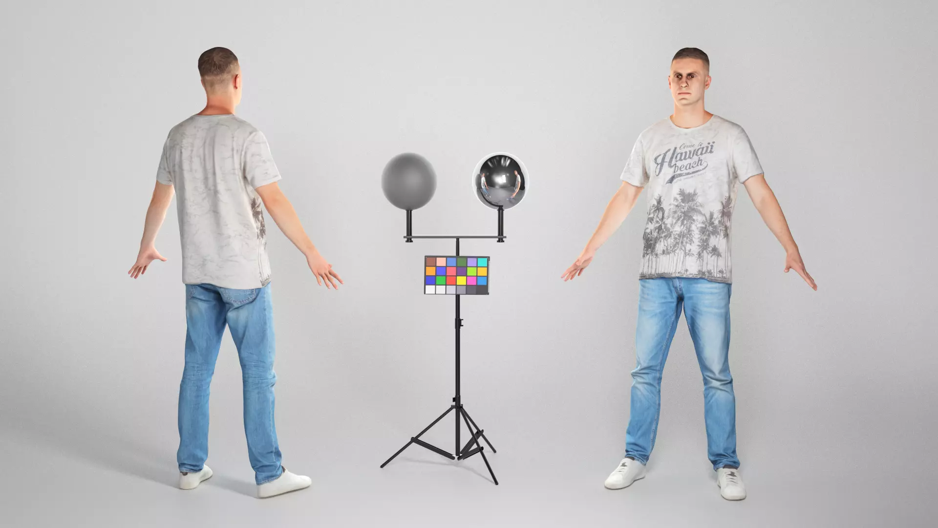 Charming man in A-pose ready for animation 69 Low-poly 3D model_0