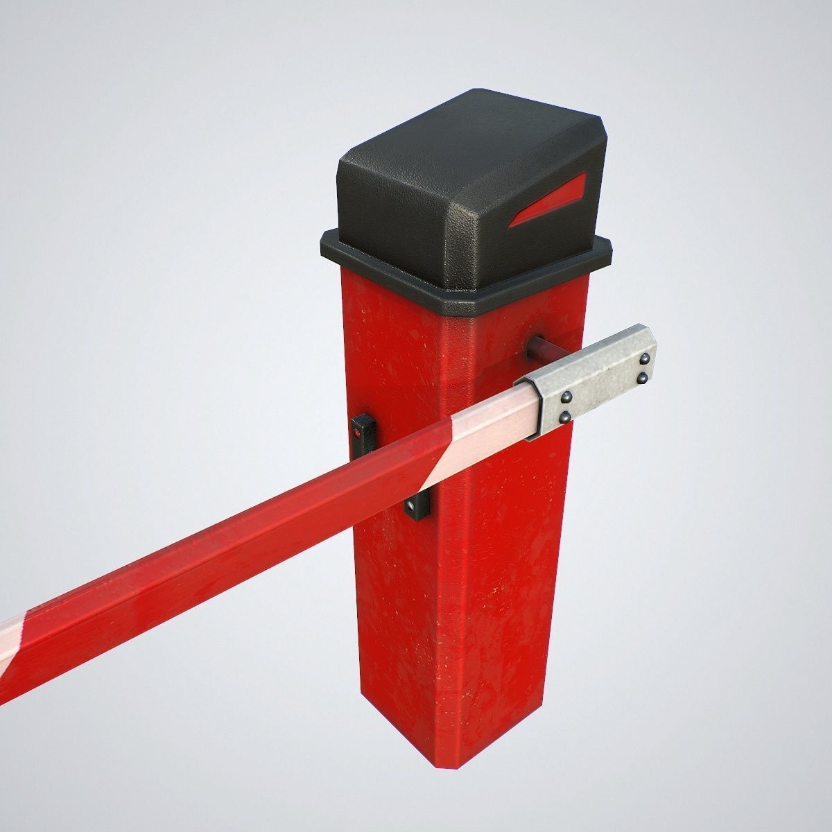 Road Barrier Low-poly 3D model_8