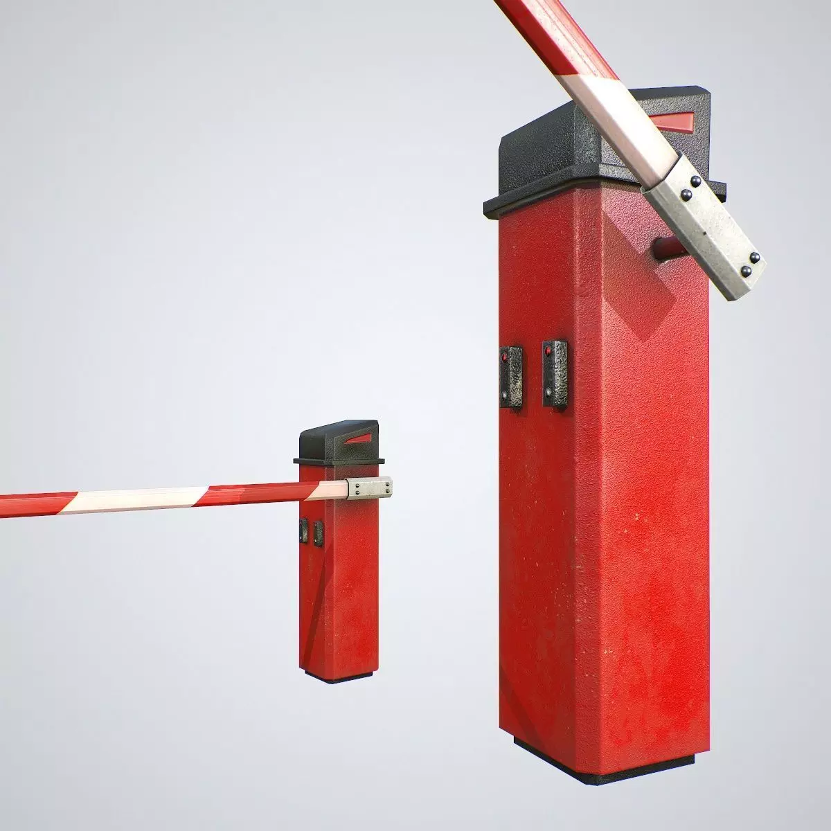 Road Barrier Low-poly 3D model_0