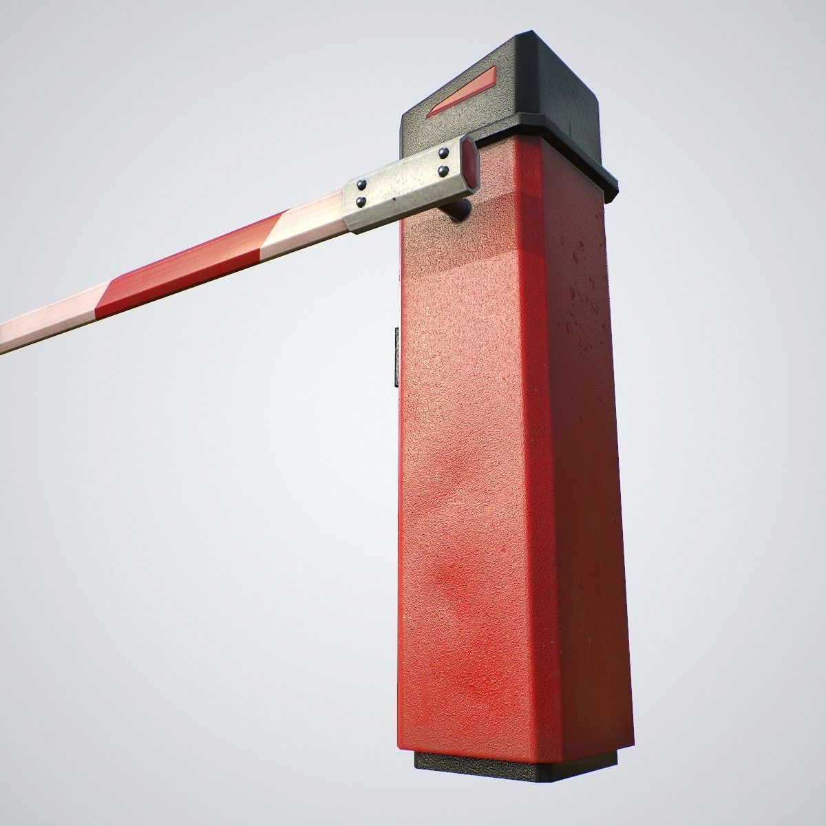Road Barrier Low-poly 3D model_6