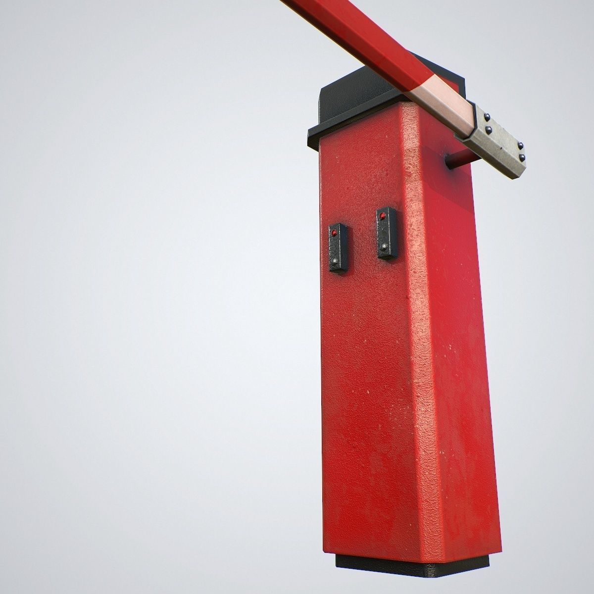 Road Barrier Low-poly 3D model_7