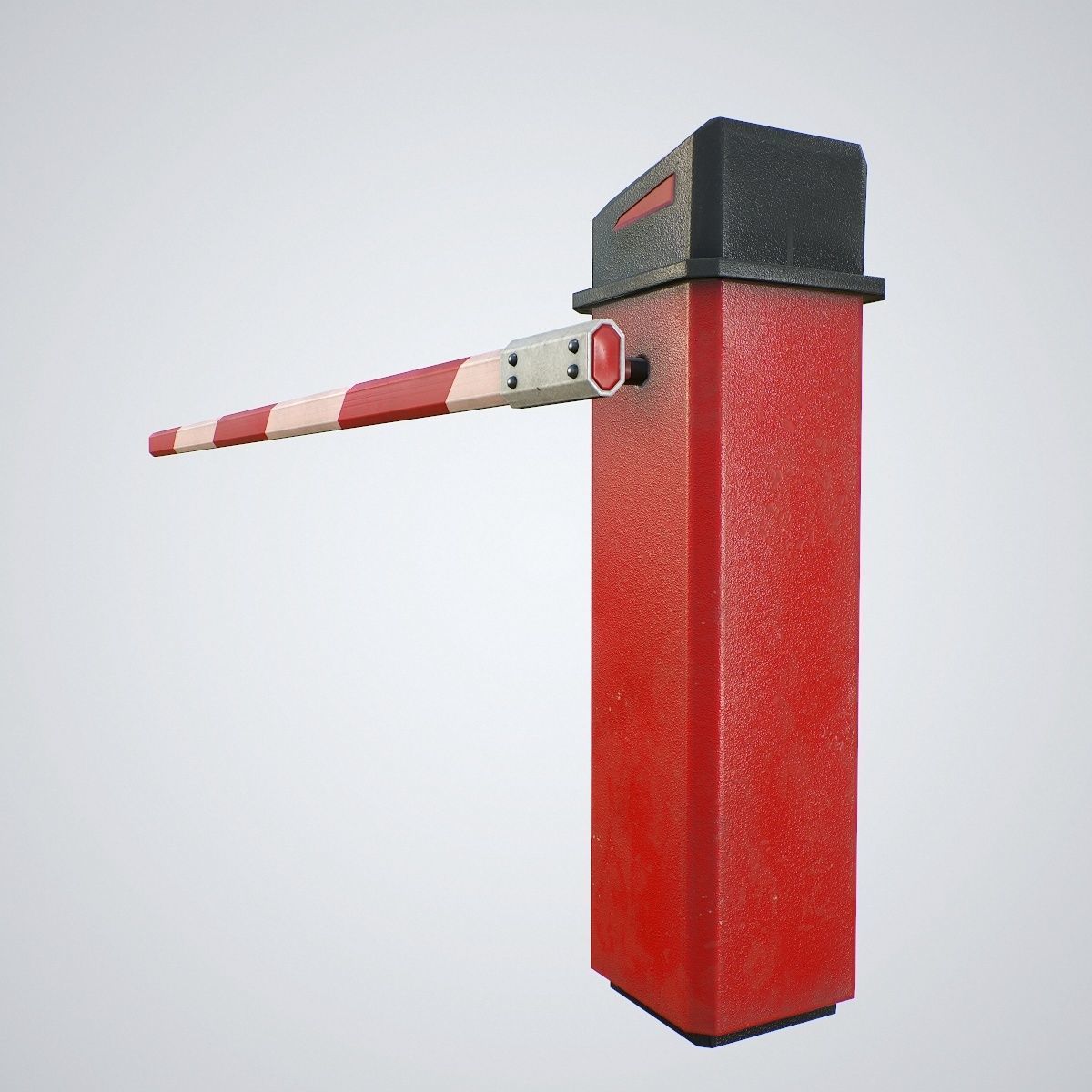 Road Barrier Low-poly 3D model_5
