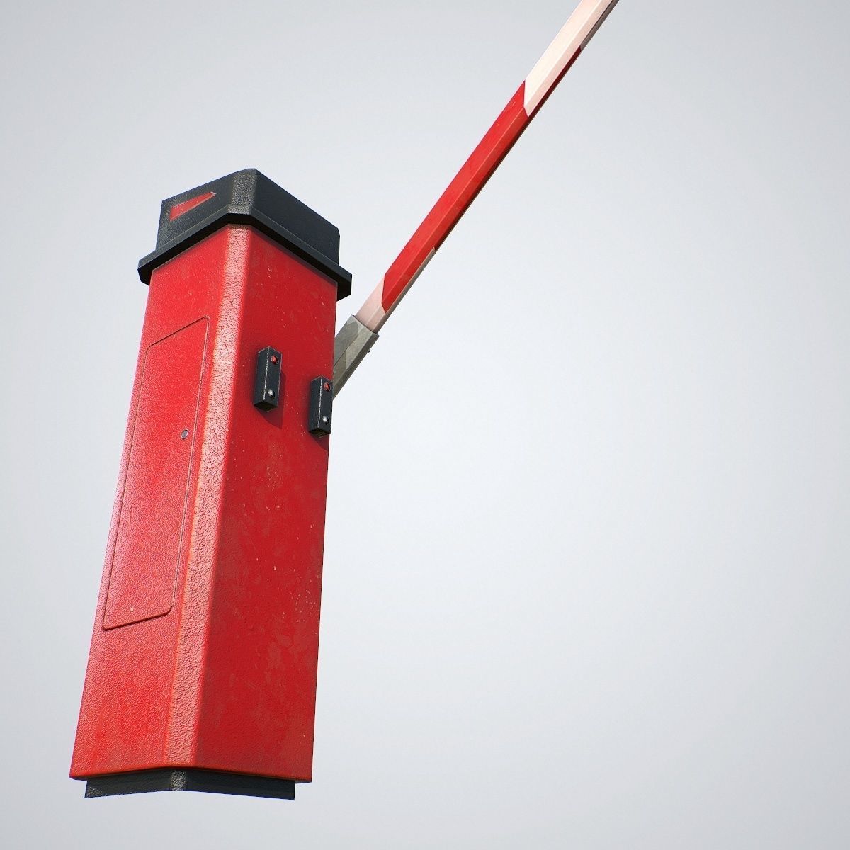 Road Barrier Low-poly 3D model_10