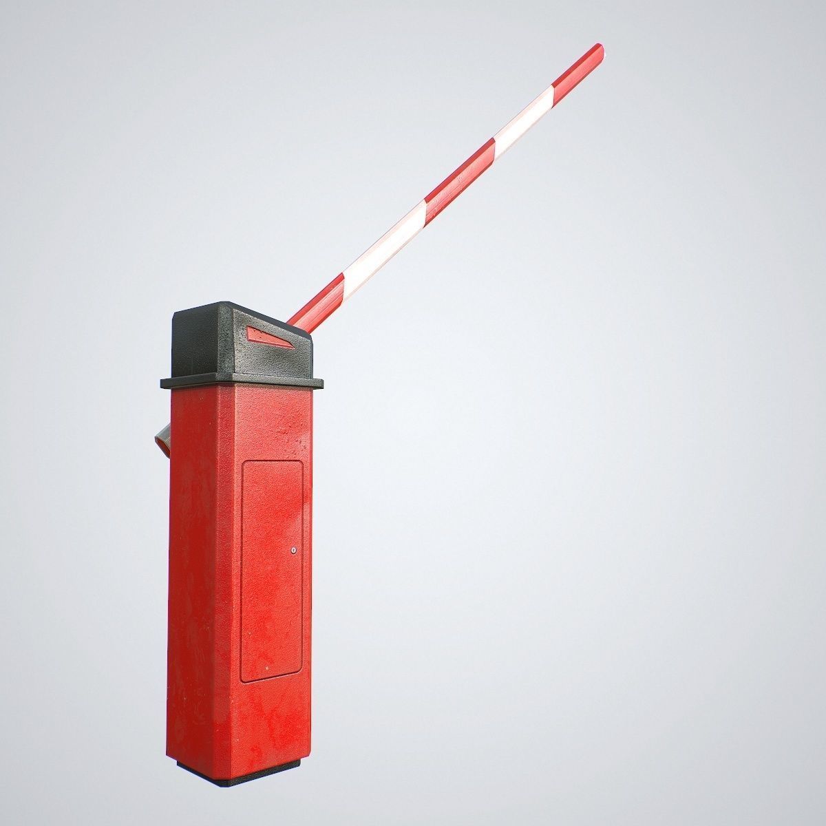 Road Barrier Low-poly 3D model_4