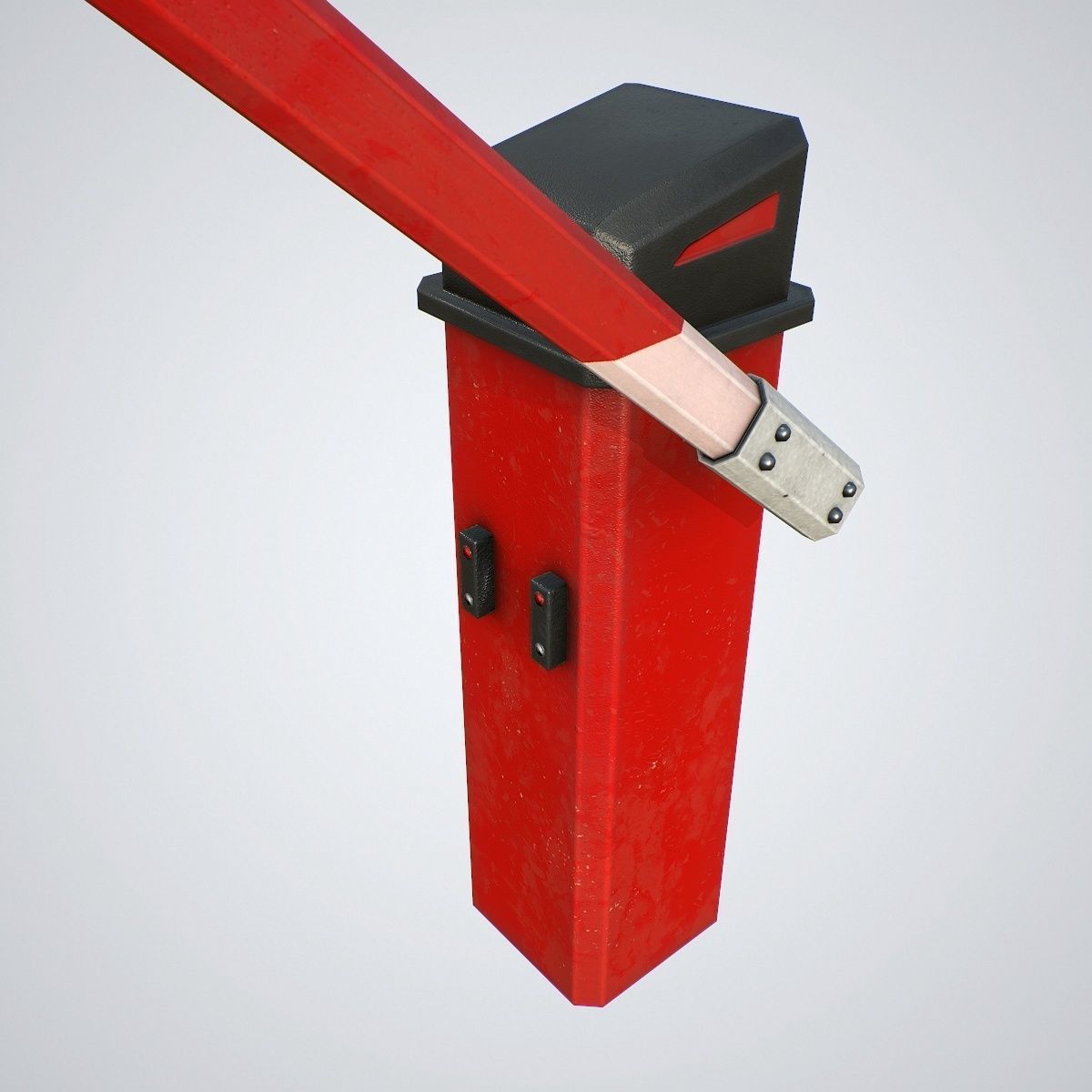 Road Barrier Low-poly 3D model_9