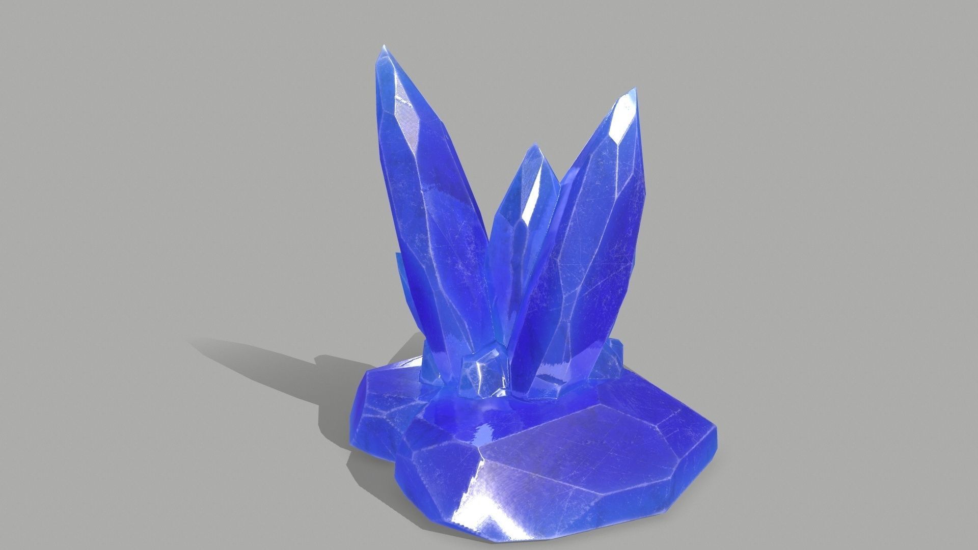 Crystal Set Low-poly 3D model_4