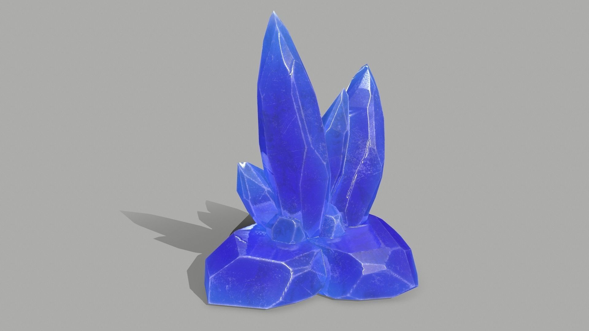 Crystal Set Low-poly 3D model_5