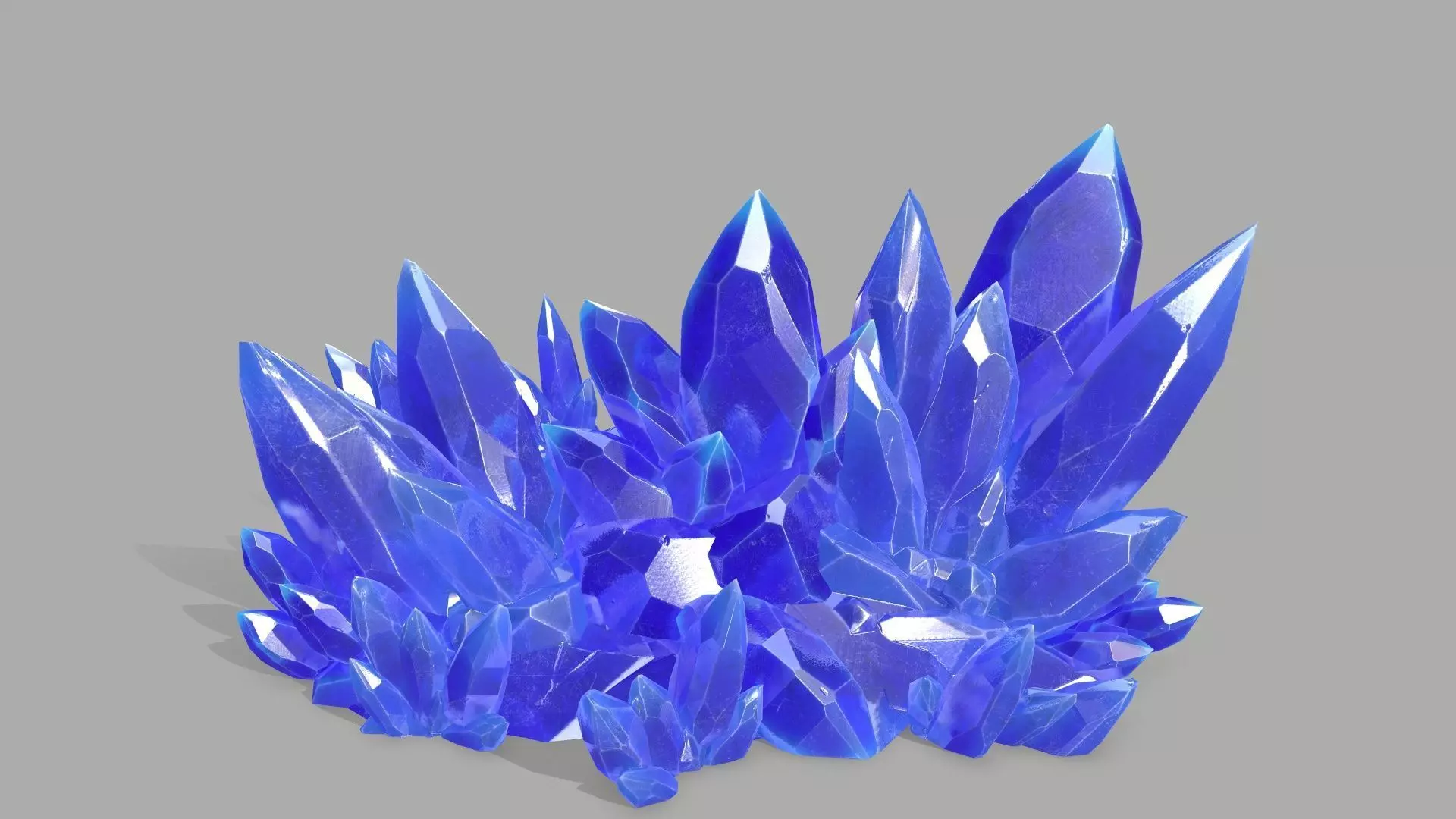 Crystal Set Low-poly 3D model_0