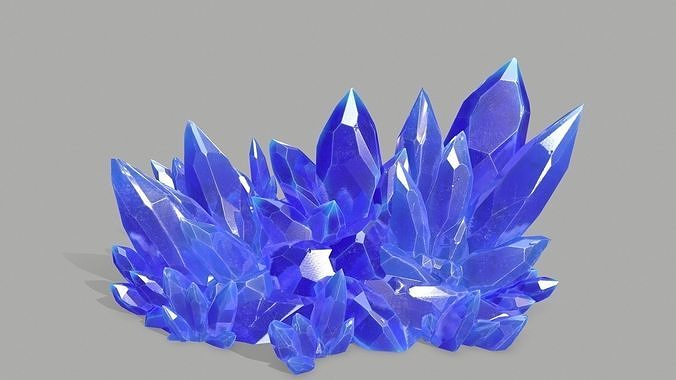 Crystal Set Low-poly 3D model