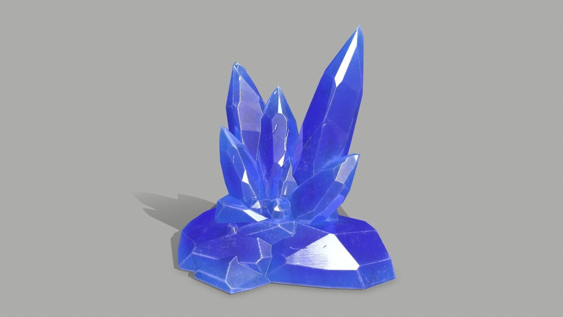 Crystal Set Low-poly 3D model_3