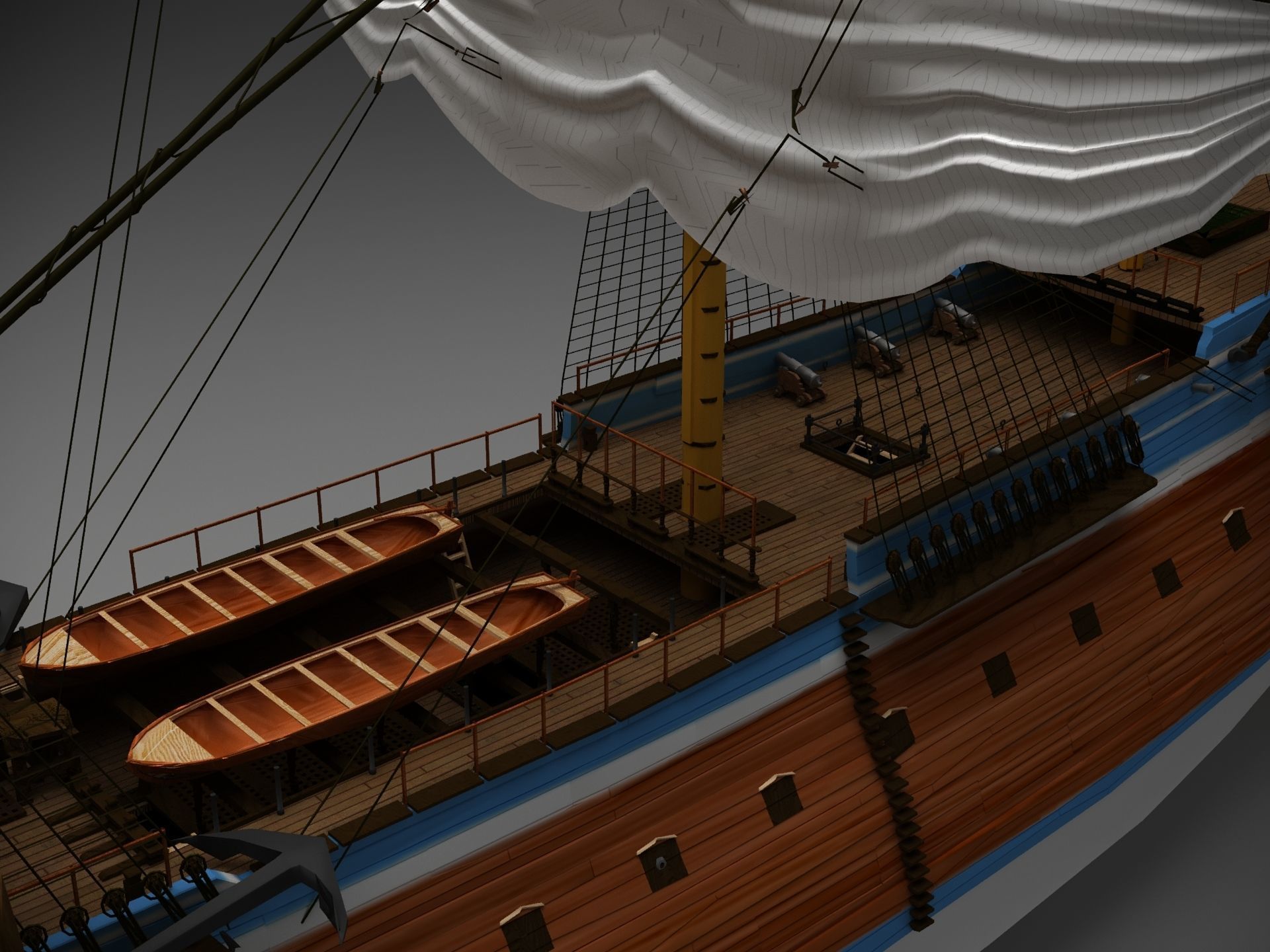 Gotheborg ocean-going ship 3D model_7