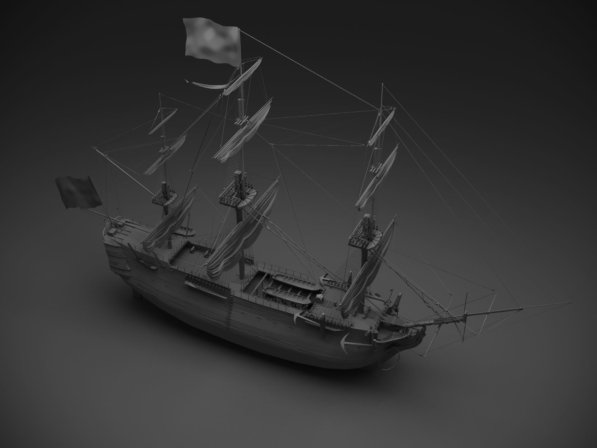 Gotheborg ocean-going ship 3D model_5