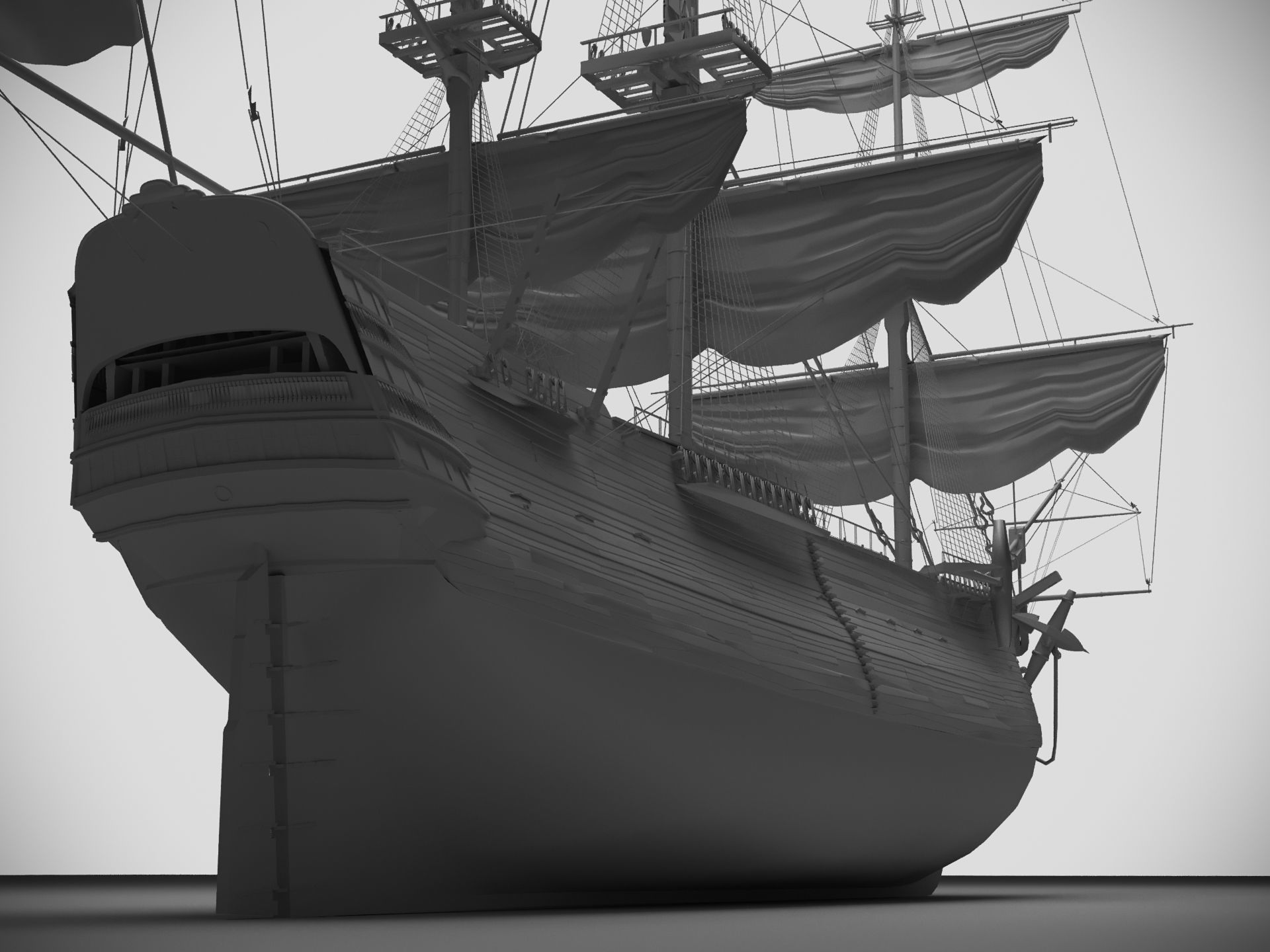 Gotheborg ocean-going ship 3D model_13
