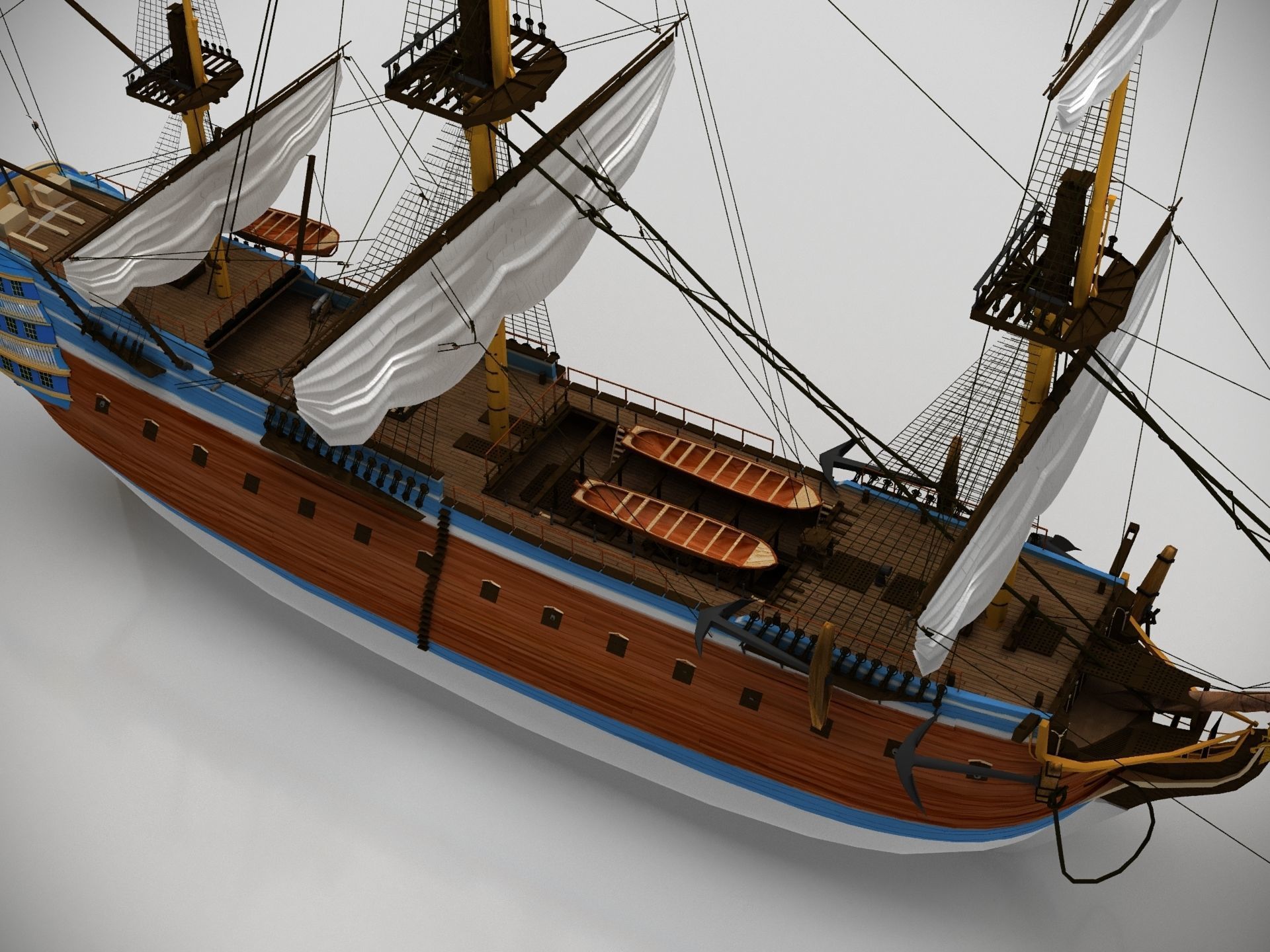 Gotheborg ocean-going ship 3D model_2