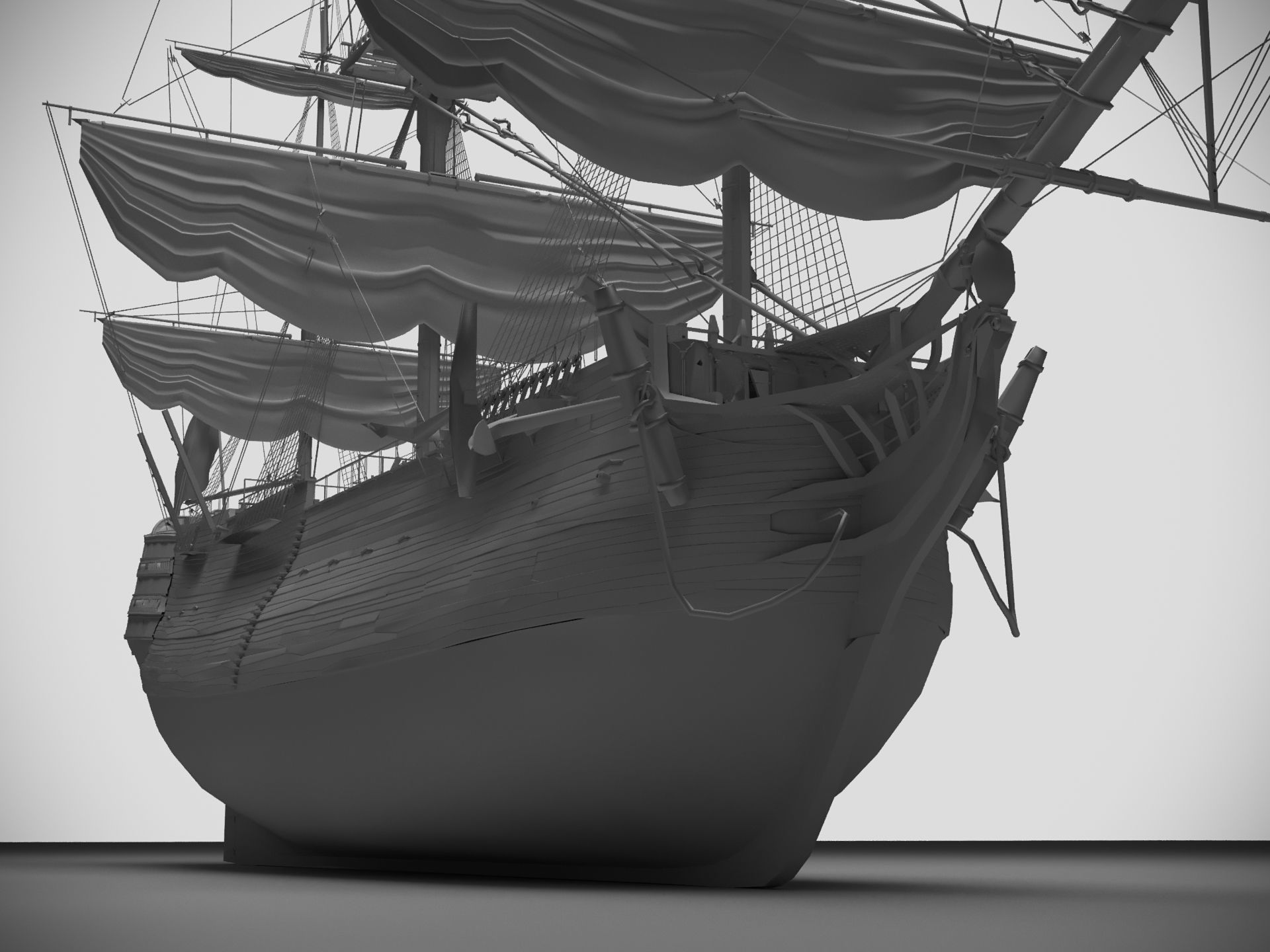 Gotheborg ocean-going ship 3D model_11