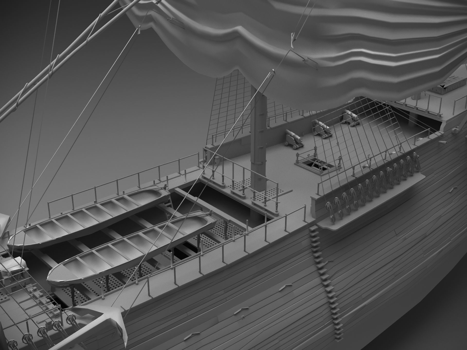 Gotheborg ocean-going ship 3D model_6