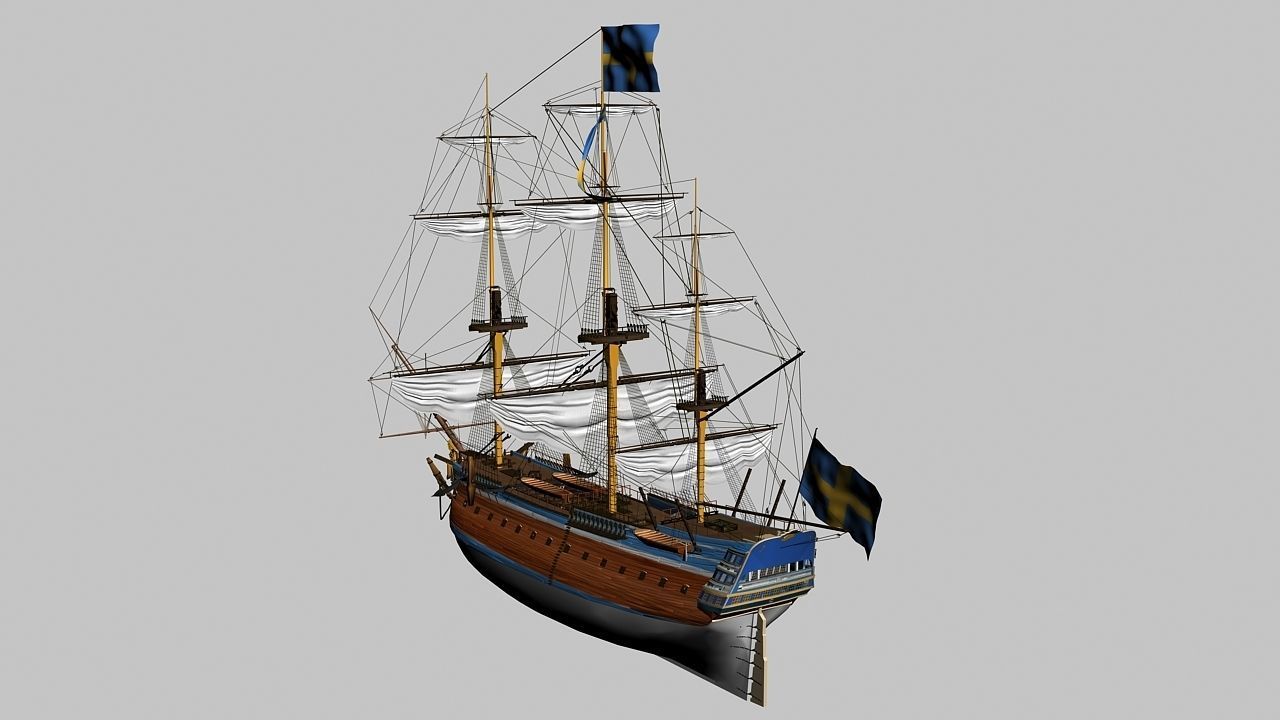 Gotheborg ocean-going ship 3D model_20