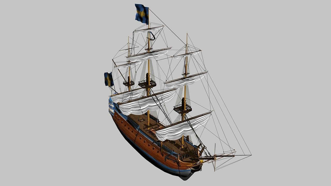 Gotheborg ocean-going ship 3D model_18
