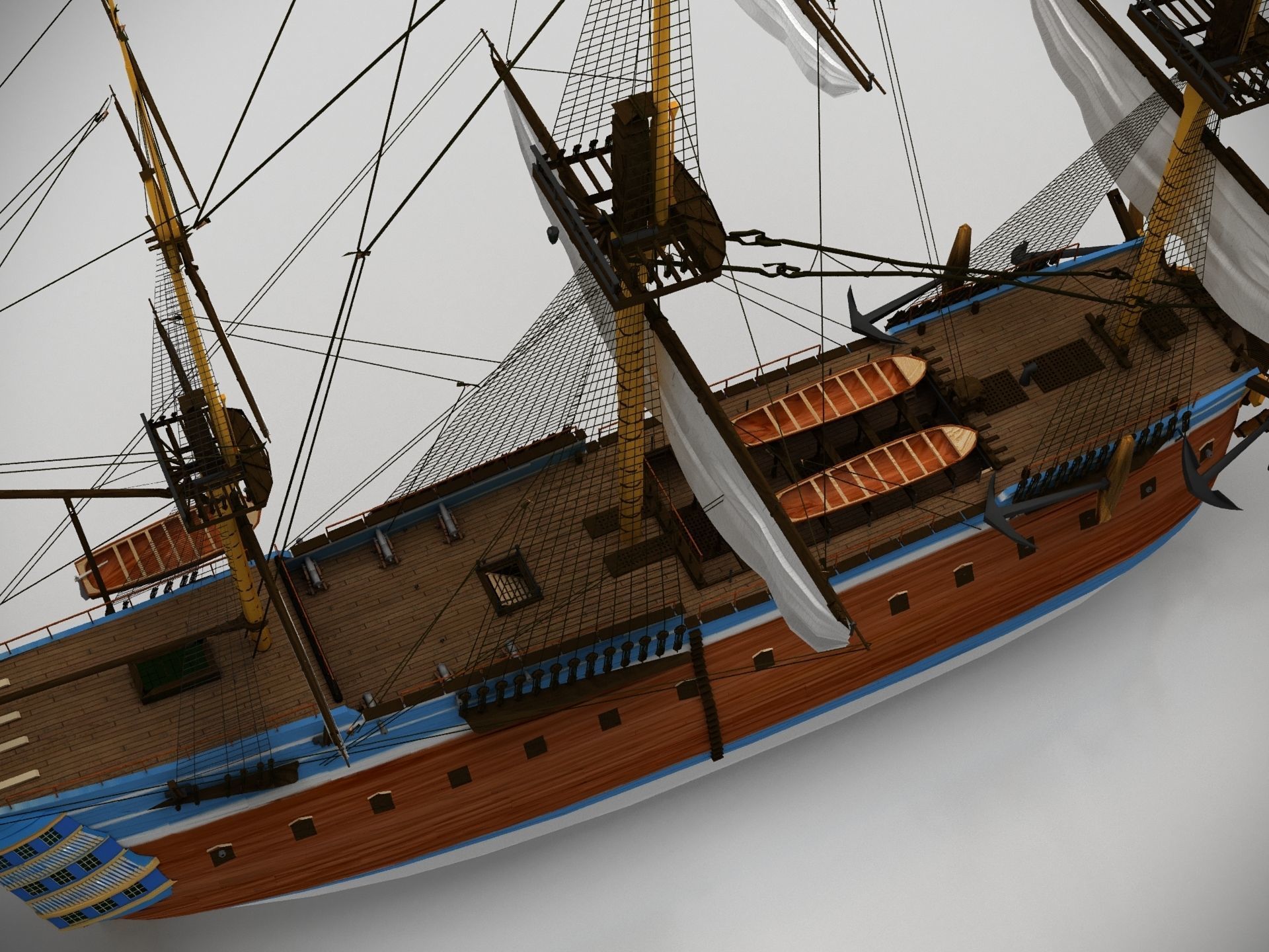 Gotheborg ocean-going ship 3D model_8