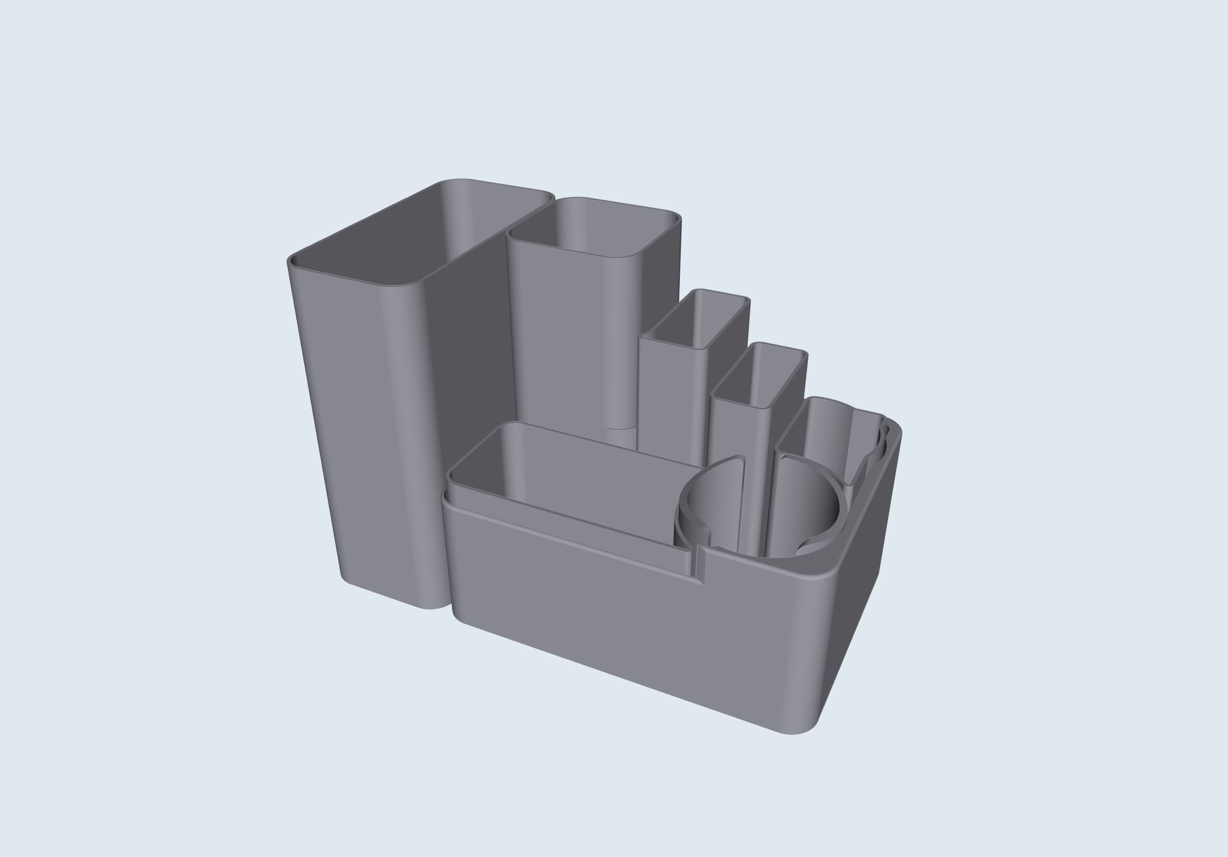 desktop desk organizer modular 3D print model_1