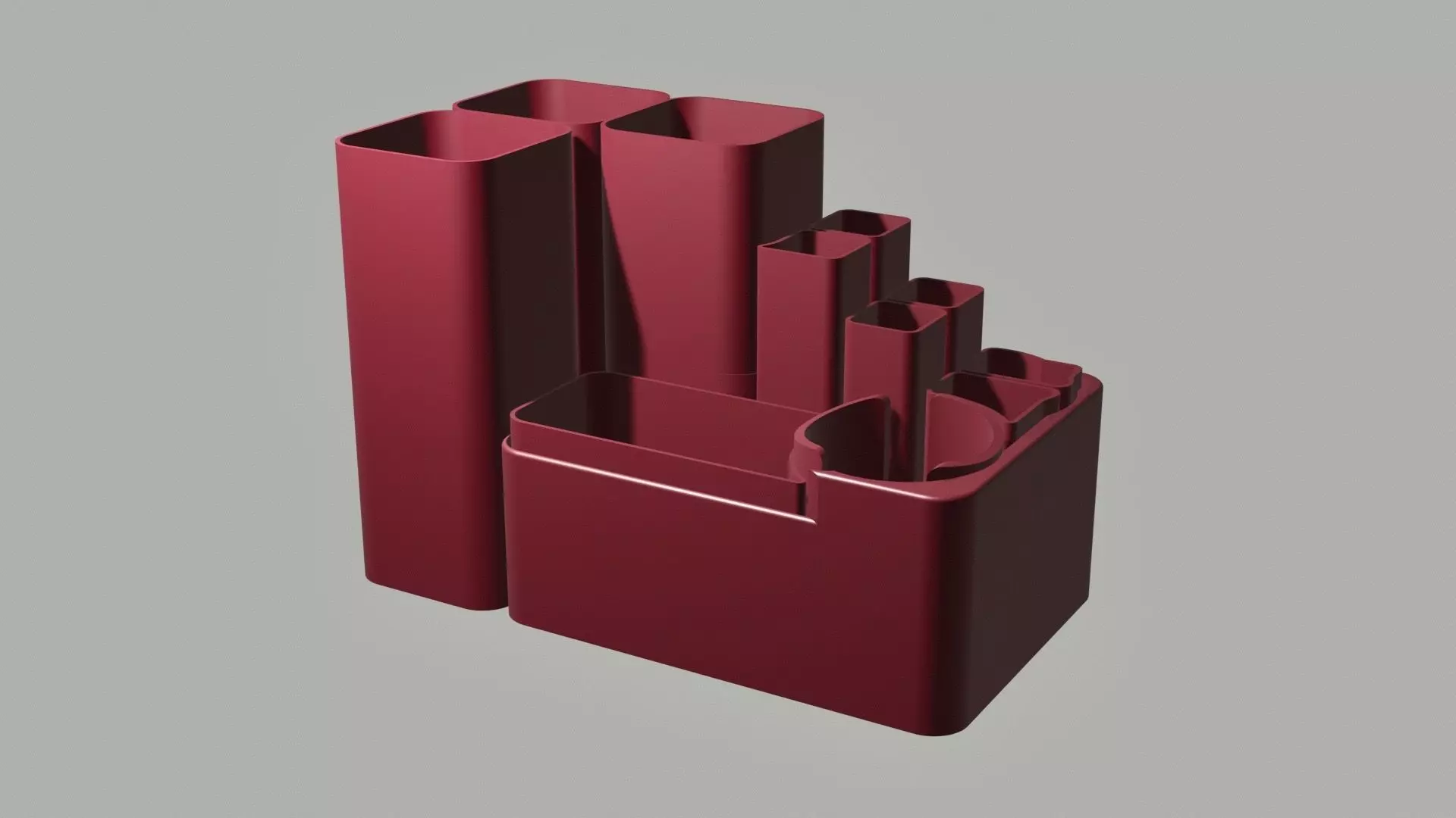desktop desk organizer modular 3D print model_0
