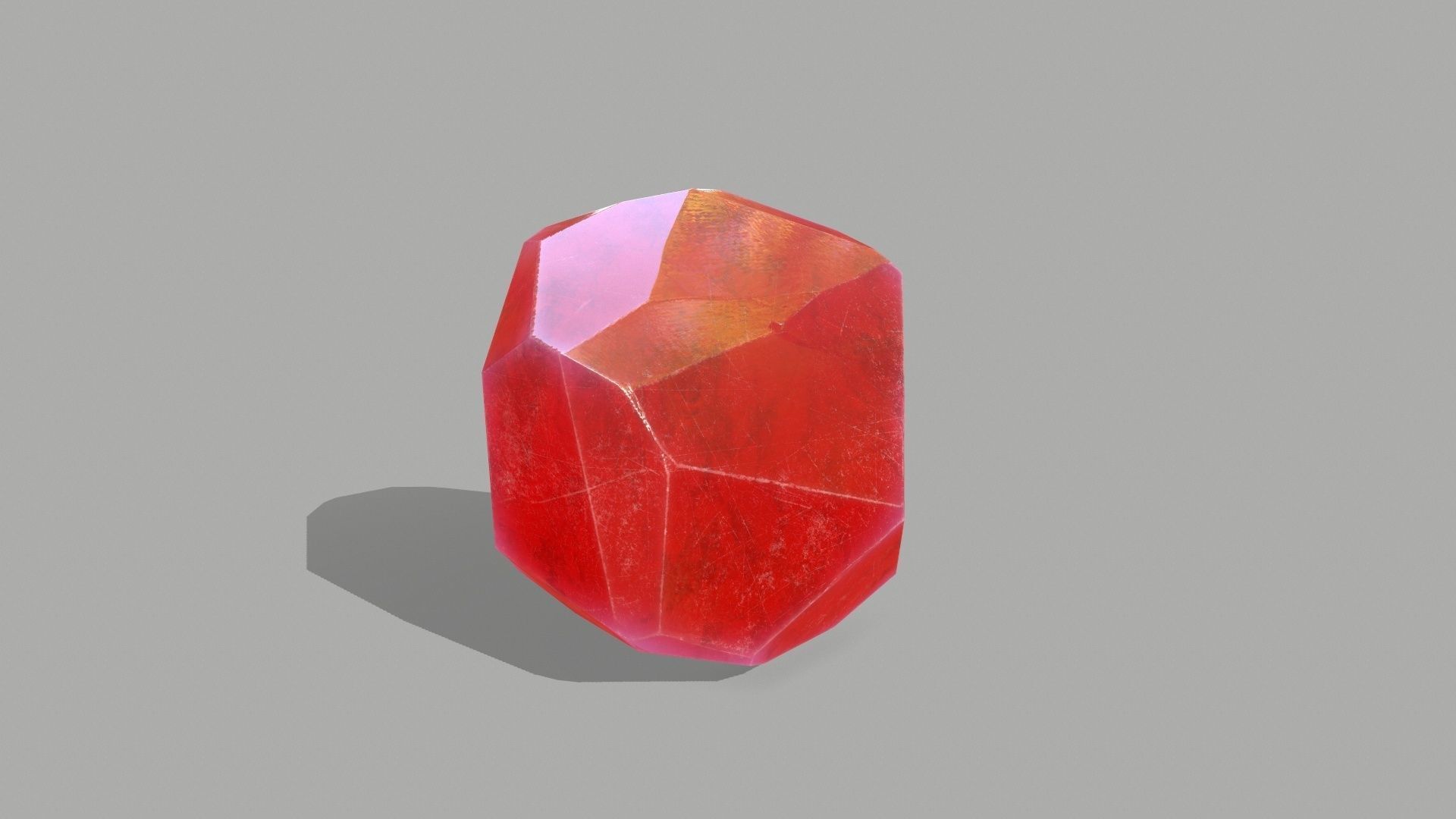 Crystal Set gemstone Low-poly 3D model_10
